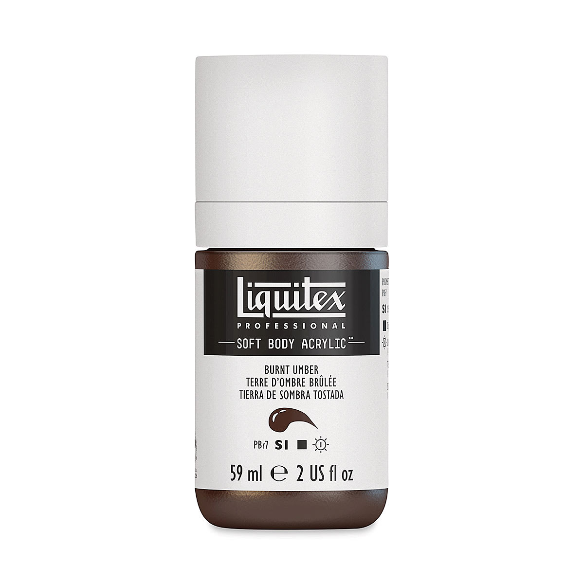 Liquitex Soft Body Artist Acrylics - Burnt Umber, 59 ml bottle
