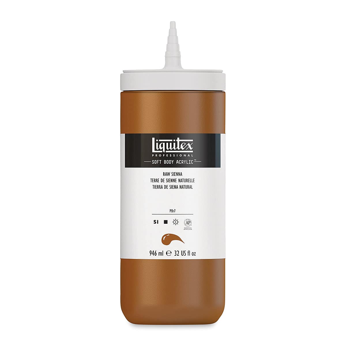Liquitex Soft Body Artist Acrylics - Raw Sienna, 946 ml