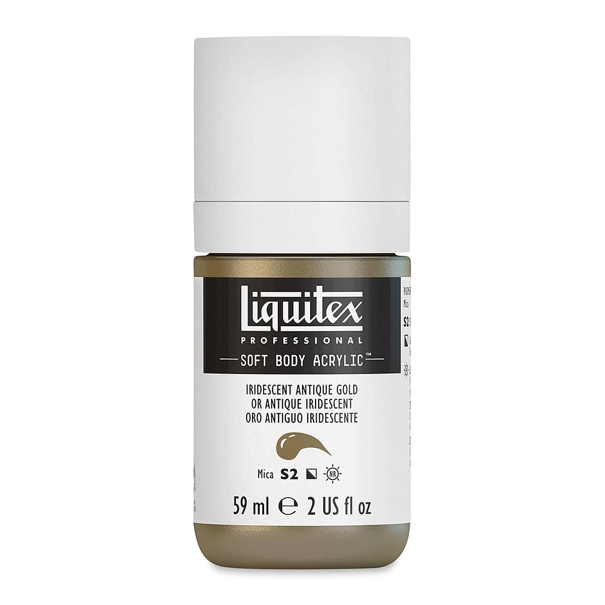 Liquitex Soft Body Artist Acrylics - Iridescent Antique Gold, 59 ml bottle