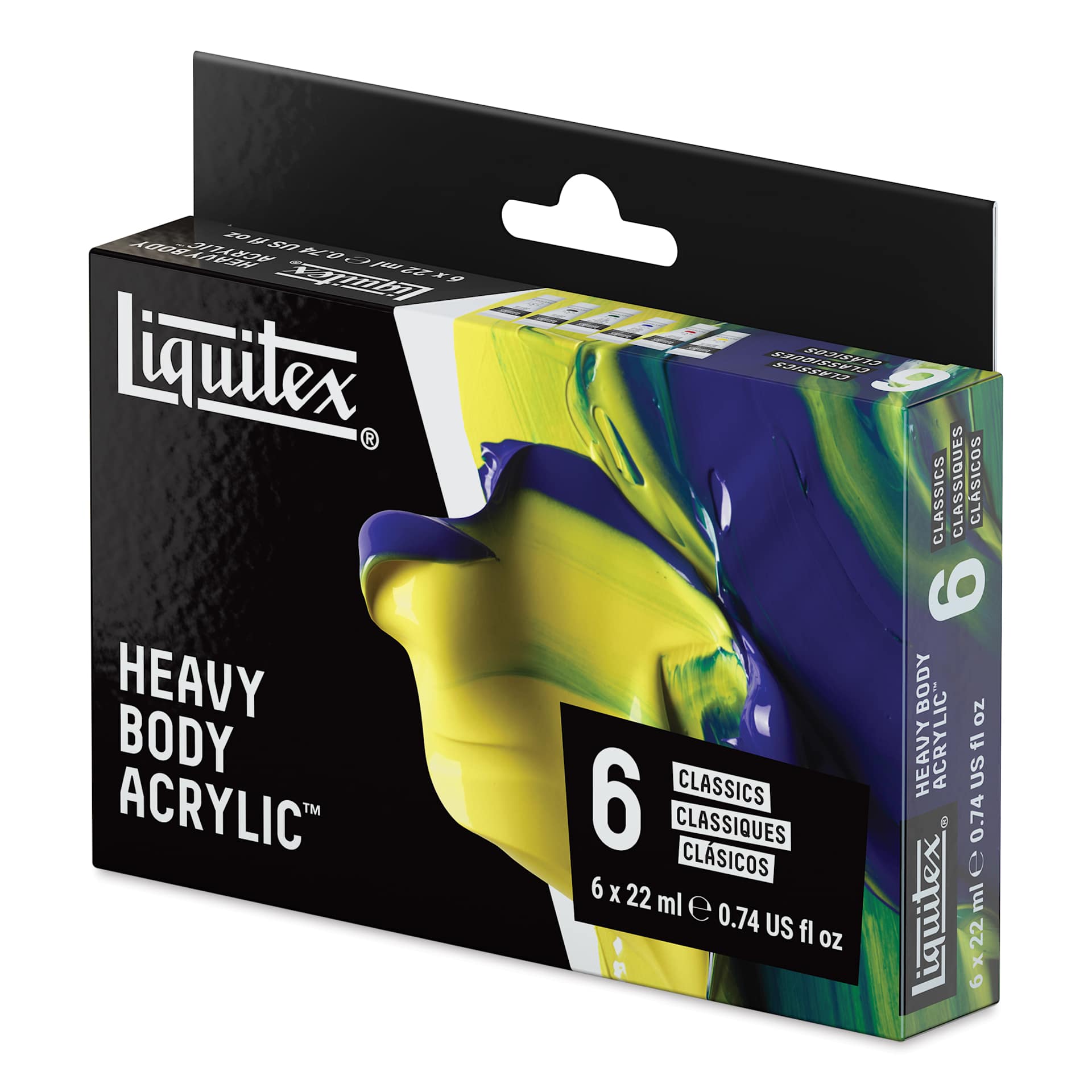 Liquitex Professional Heavy Body Acrylics - Set of 6, Classic Colors, 22 ml, packaging