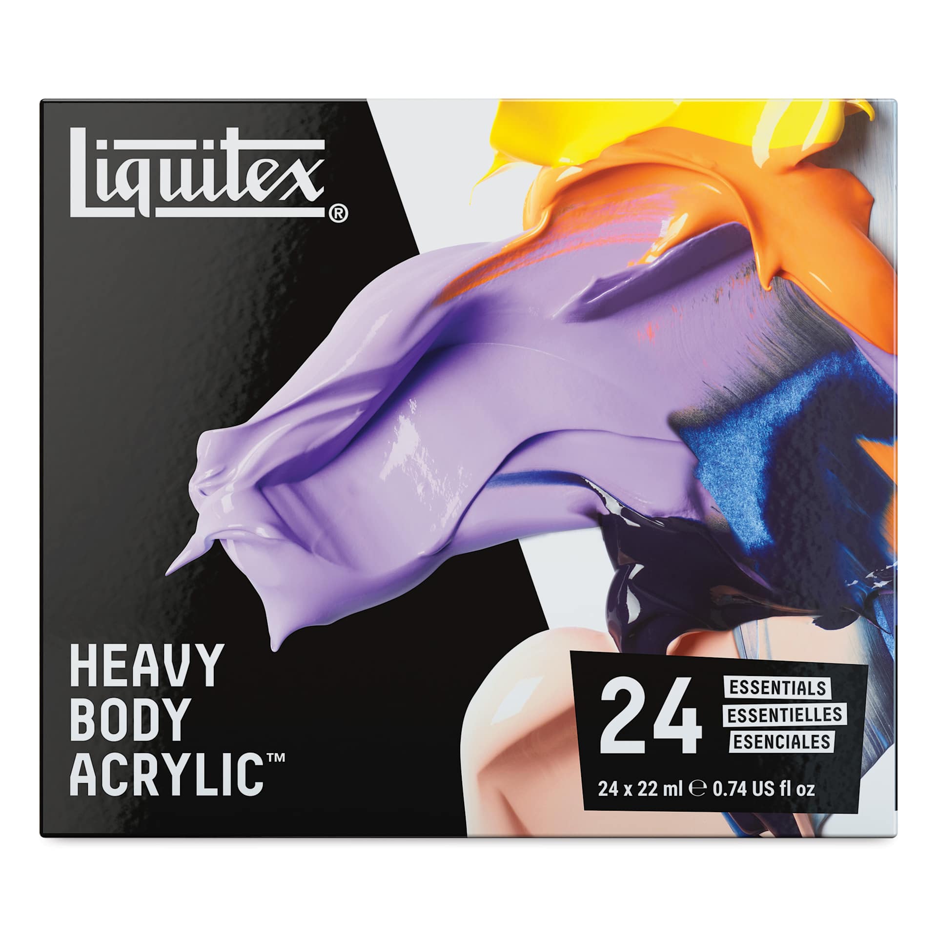 Liquitex Professional Heavy Body Acrylics - Set of 24, Essential Colors, 22 ml, front of packaging