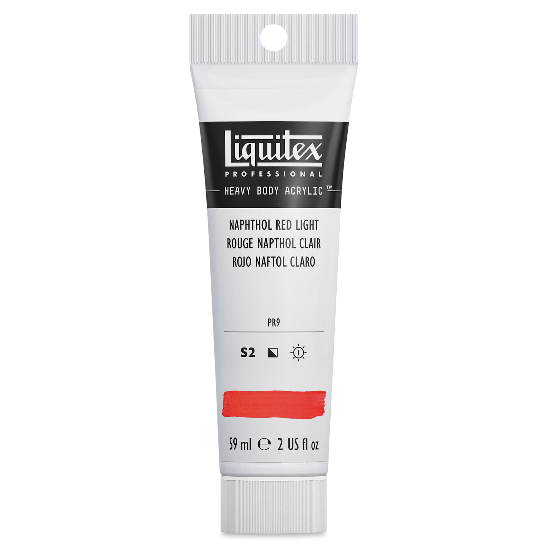 Liquitex Heavy Body Artist Acrylics - Naphthol Red Light, 2 oz Tube