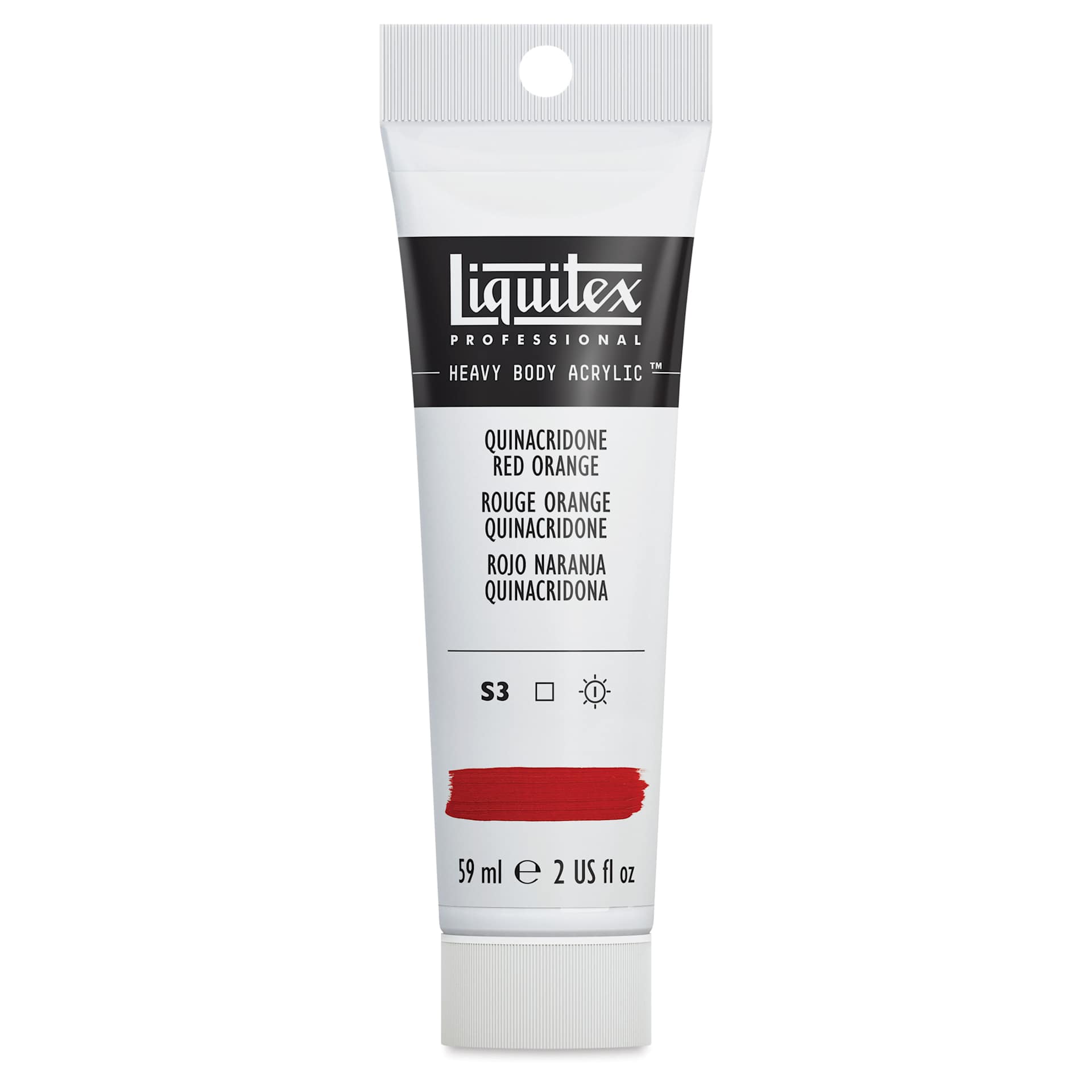 Liquitex Heavy Body Artist Acrylics - Quinacridone Red Orange, 2 oz Tube