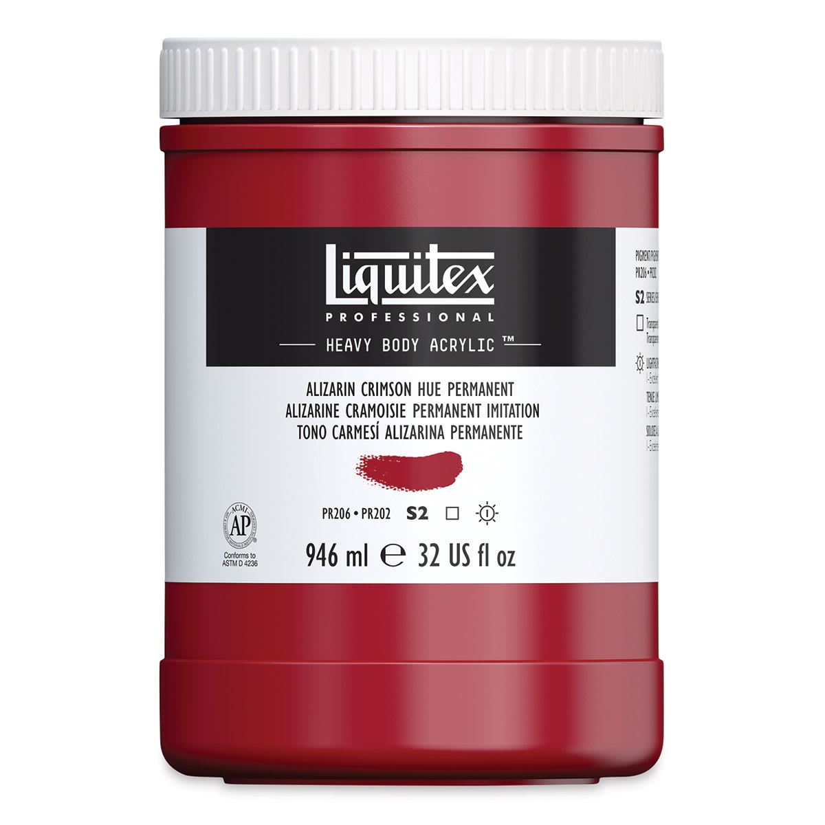 Liquitex Heavy Body Artist Acrylics - Alizarin Crimson Hue Permanent, 32 oz Jar Liquitex Heavy Body Artist Acrylics - Alizarin Crimson Hue Permanent, 32 oz Jar