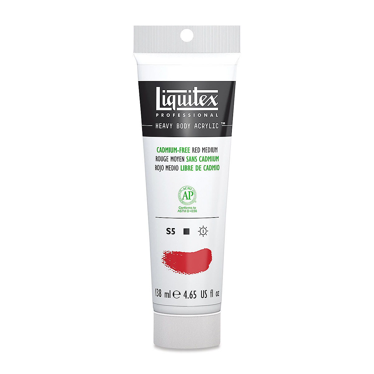 Liquitex Heavy Body Artist Acrylics - Cadmium-Free Red Medium, 4.65 oz