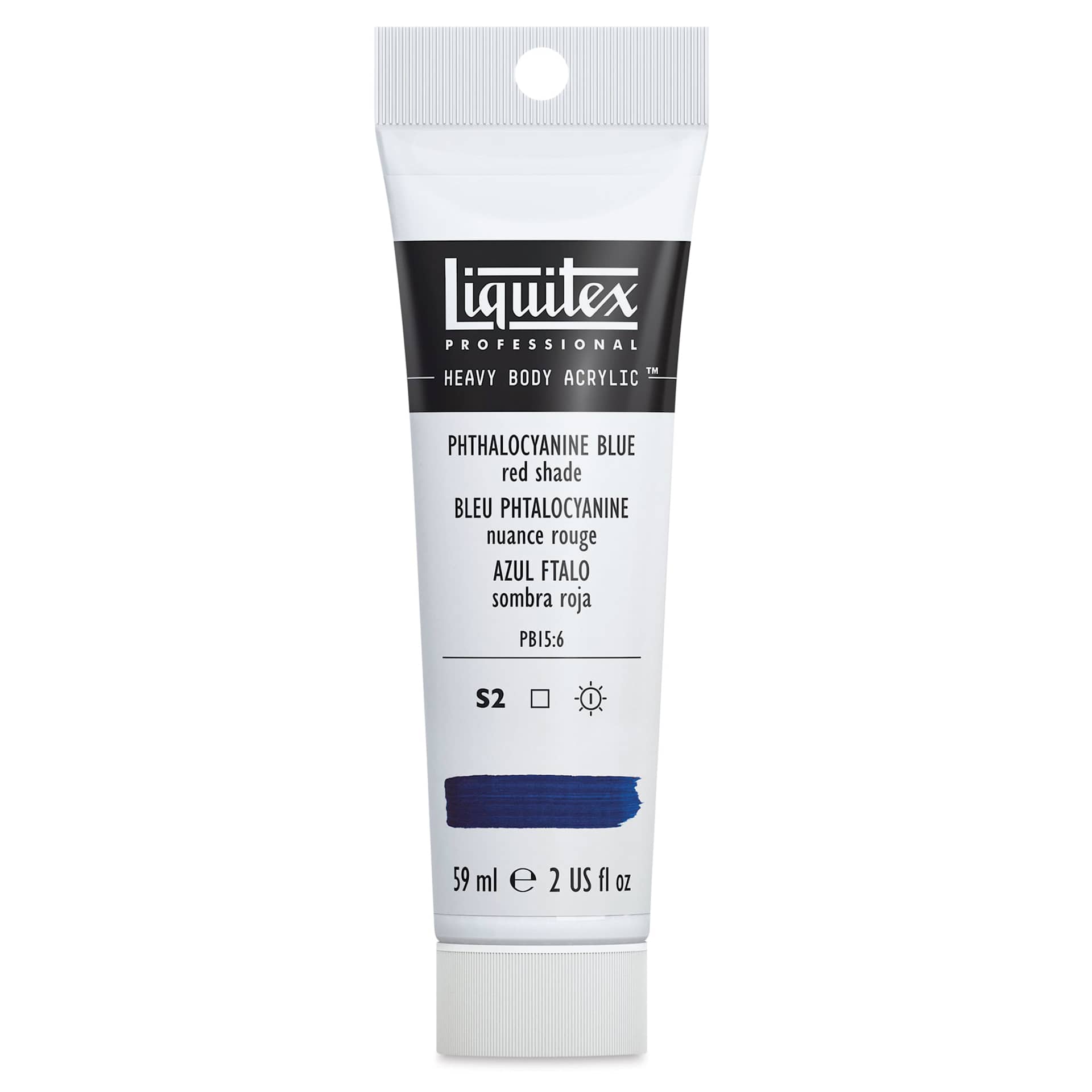 Liquitex Heavy Body Artist Acrylics - Phthalo Blue (Red Shade), 2 oz Tube