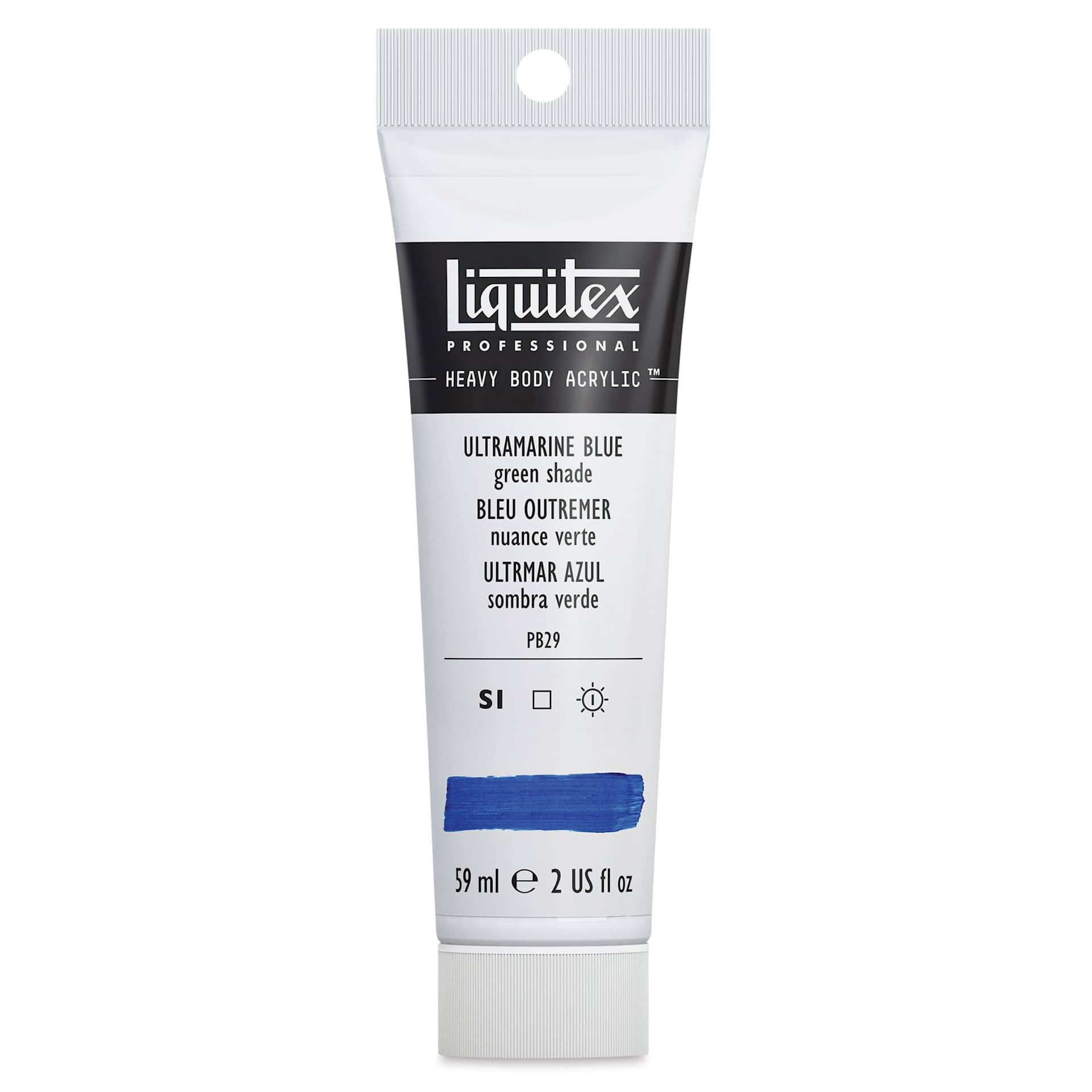 Liquitex Heavy Body Artist Acrylics - Ultramarine Blue (Green Shade), 2 oz Tube