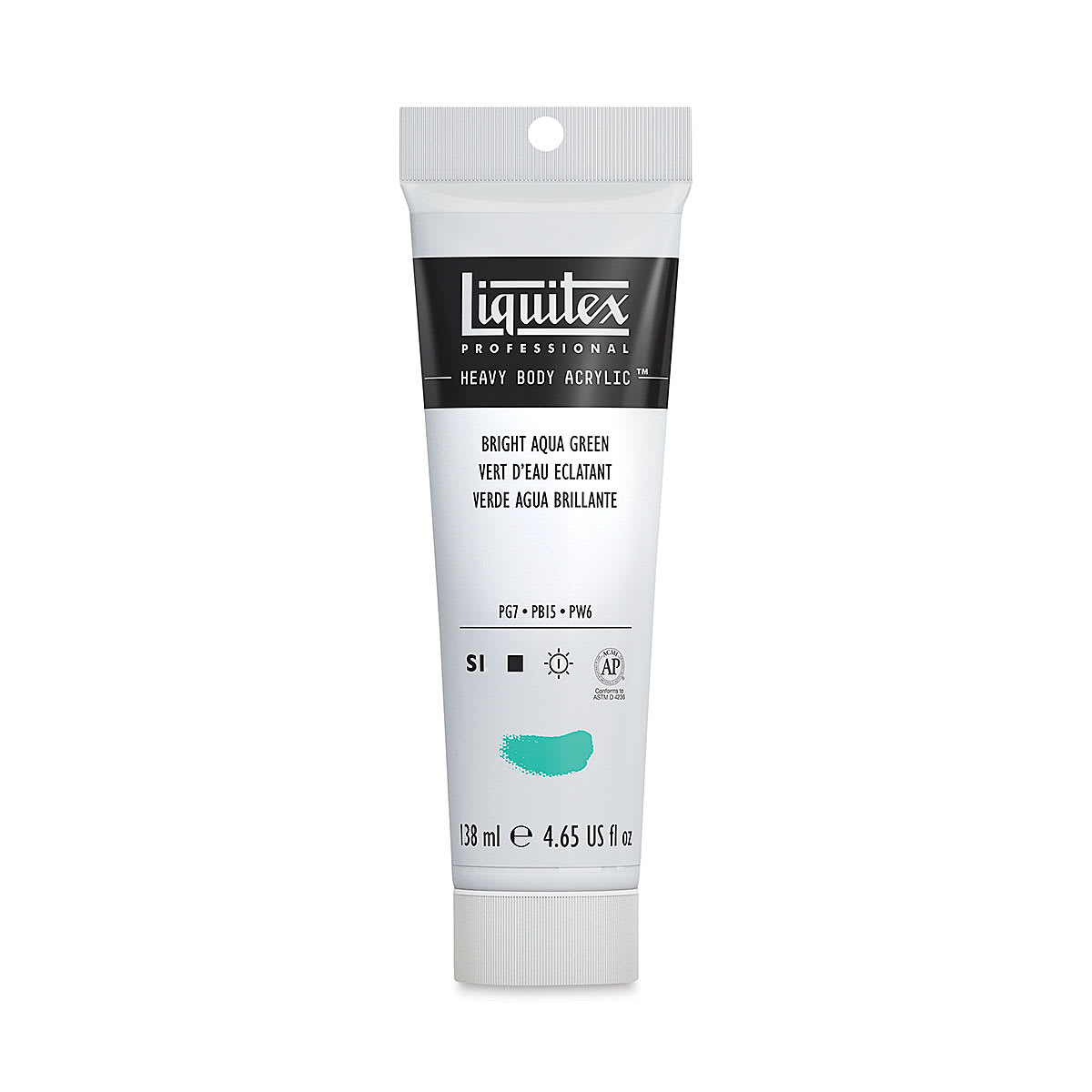 Liquitex Heavy Body Artist Acrylics – Bright Aqua Green, 4.65 oz tube