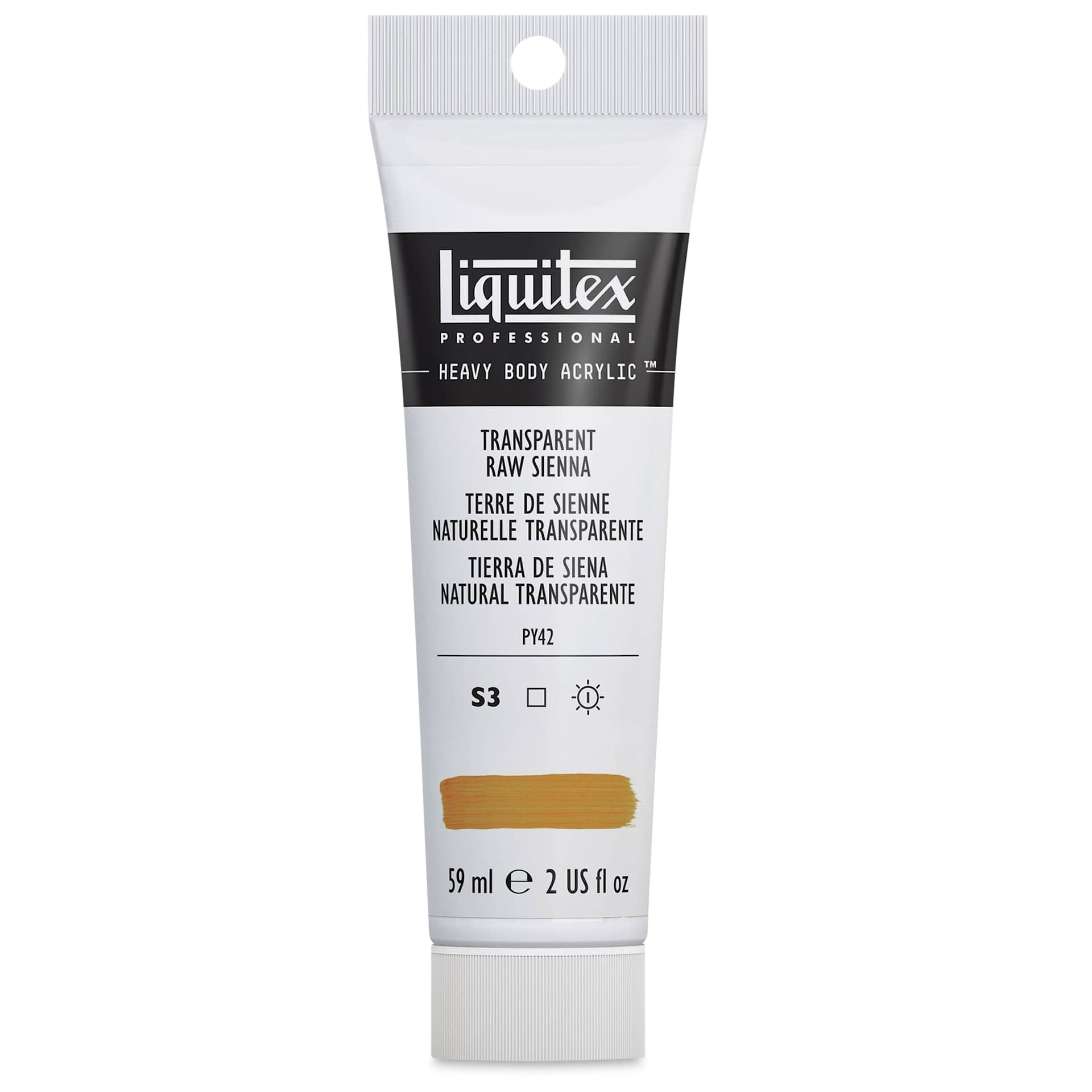 Liquitex Heavy Body Artist Acrylics - Transparent Raw Sienna, 2 oz Tube