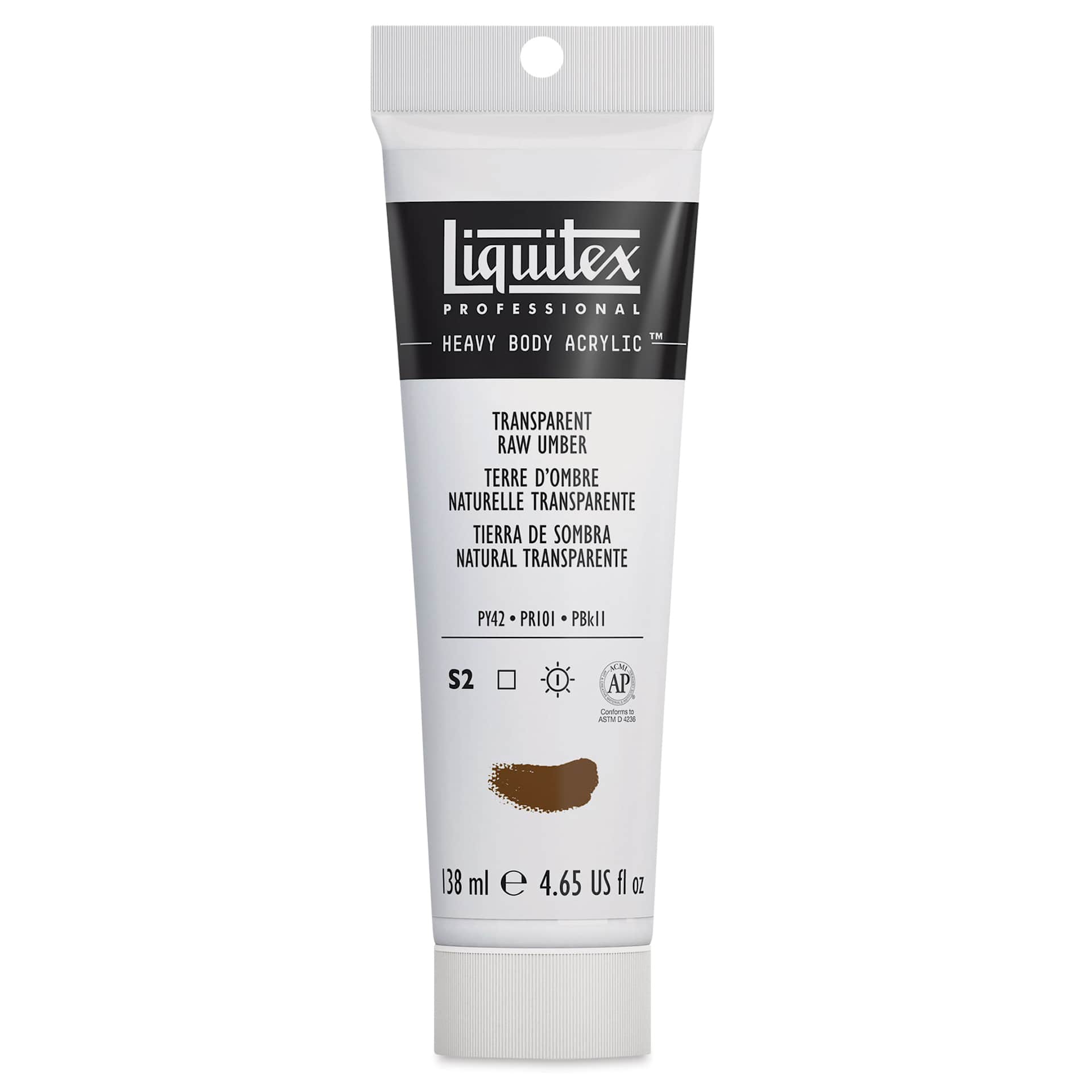 Liquitex Heavy Body Artist Acrylics - Transparent Raw Umber, 4.65 oz Tube