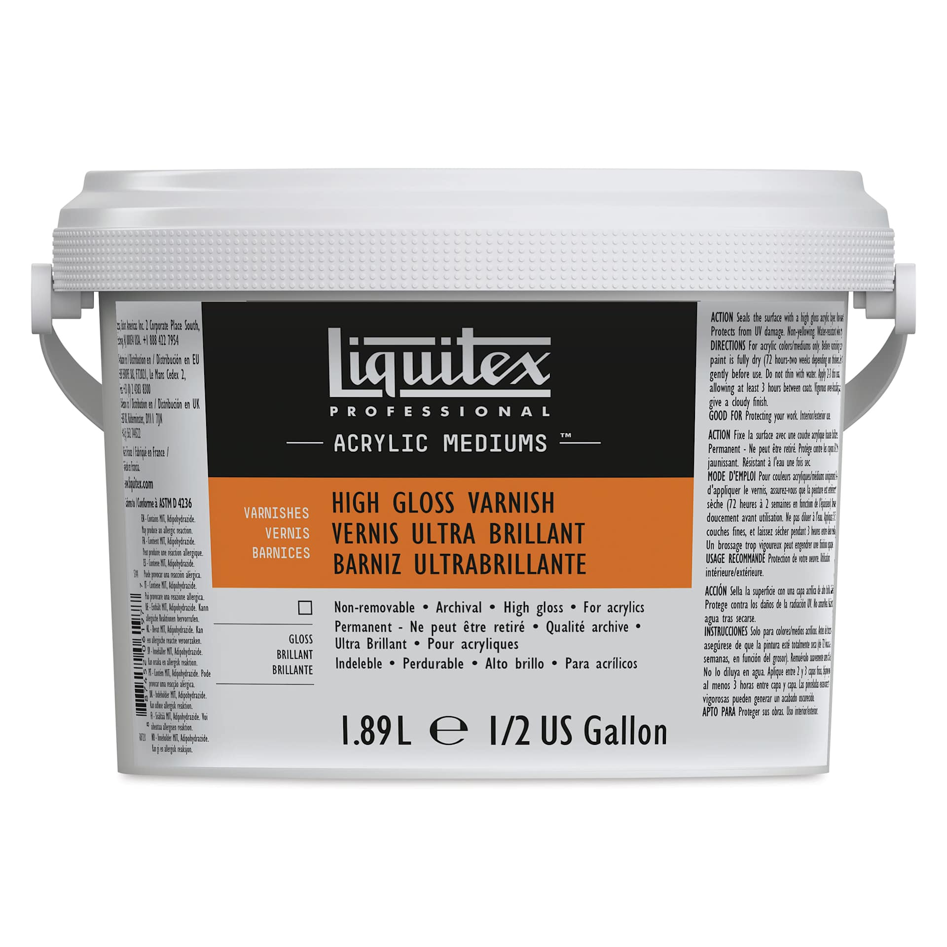 Liquitex Acrylic Varnish - High Gloss, 1.89 L, Bucket Liquitex Acrylic Varnish - High Gloss, 1.89 L, Bucket