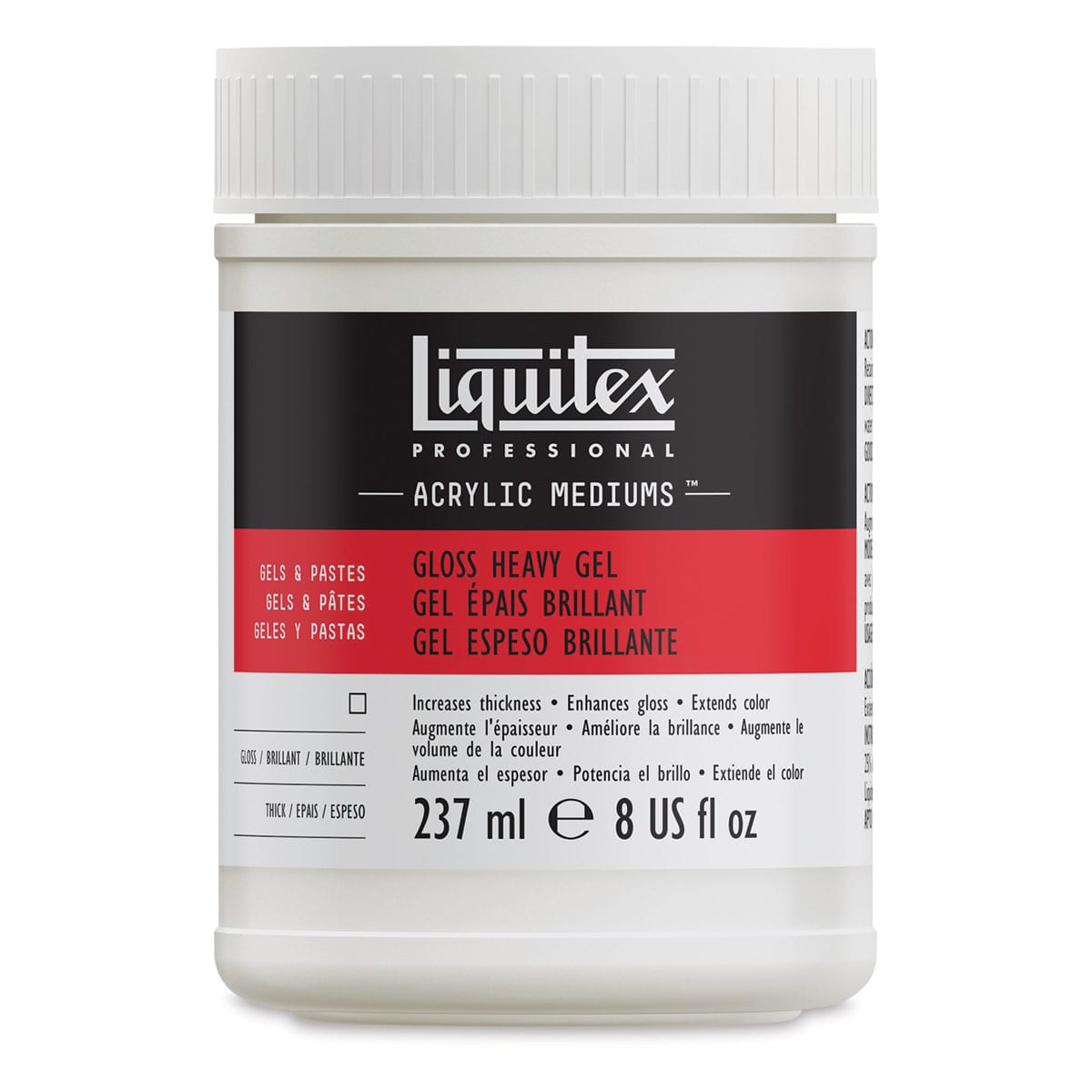 Liquitex Medium - Heavy Gel Medium, Gloss, 8 oz jar