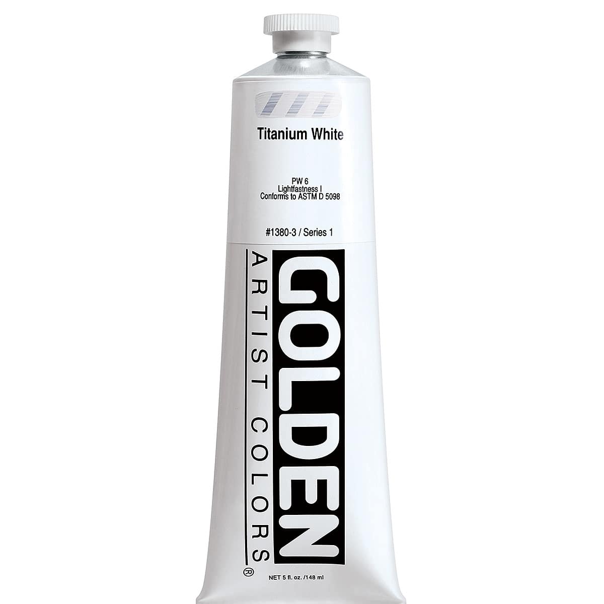 Golden Heavy Body Artist Acrylics - Titanium White, 5 oz Tube