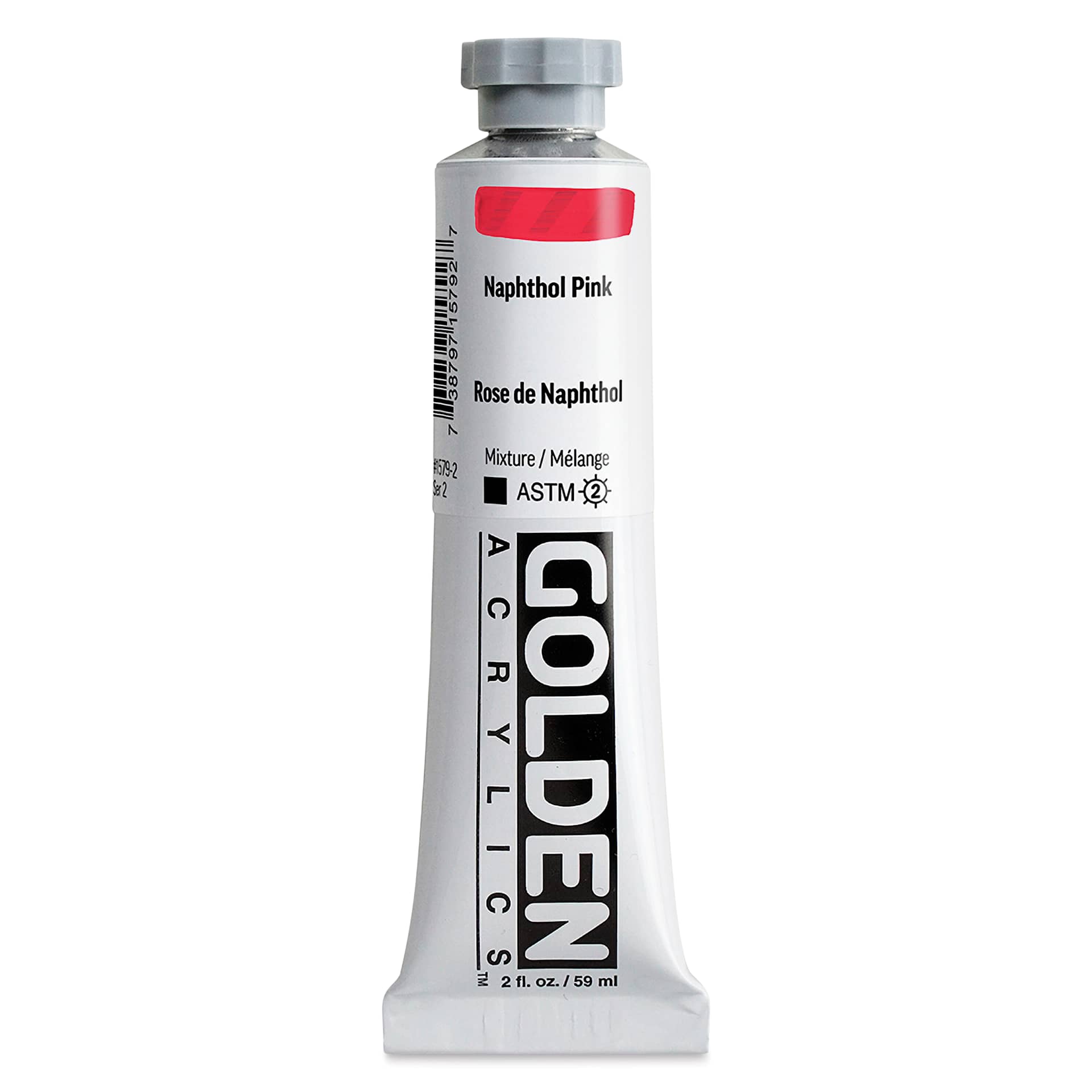 Golden Heavy Body Acrylic Paint - Naphthol Pink, 59 ml Tube