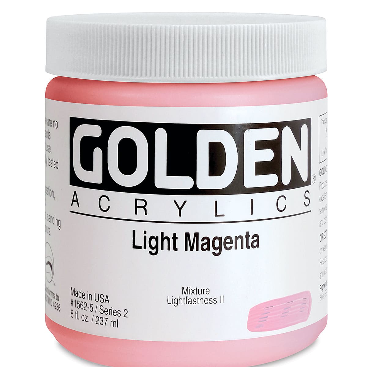 Golden Heavy Body Artist Acrylics - Light Magenta, 8 oz jar