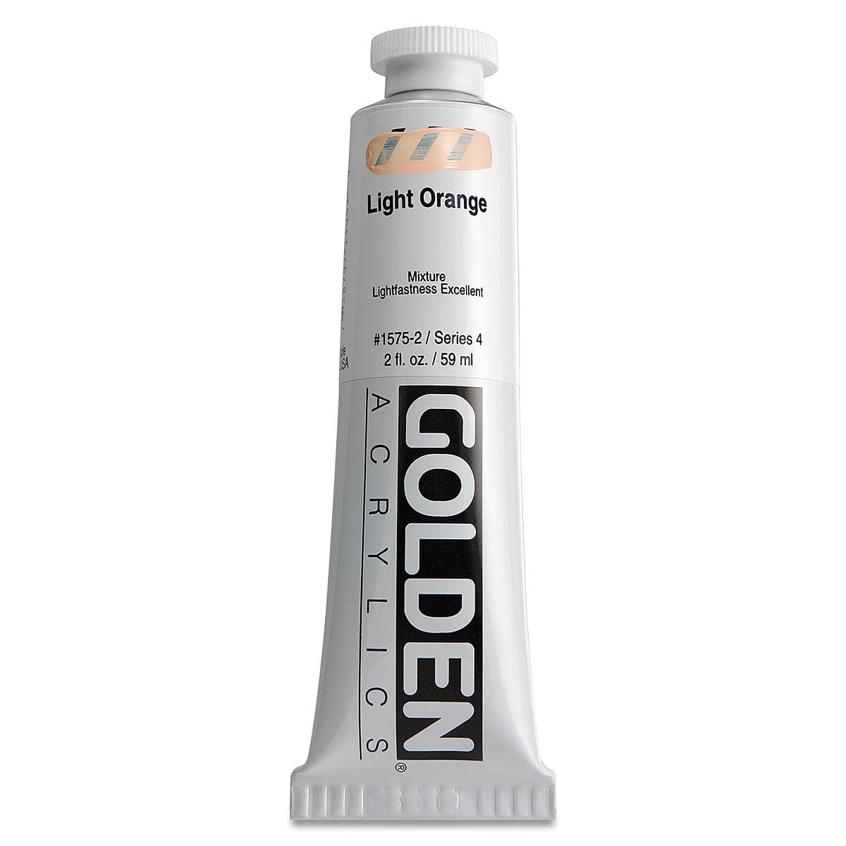 Golden Heavy Body Artist Acrylics - Light Orange, 2 oz