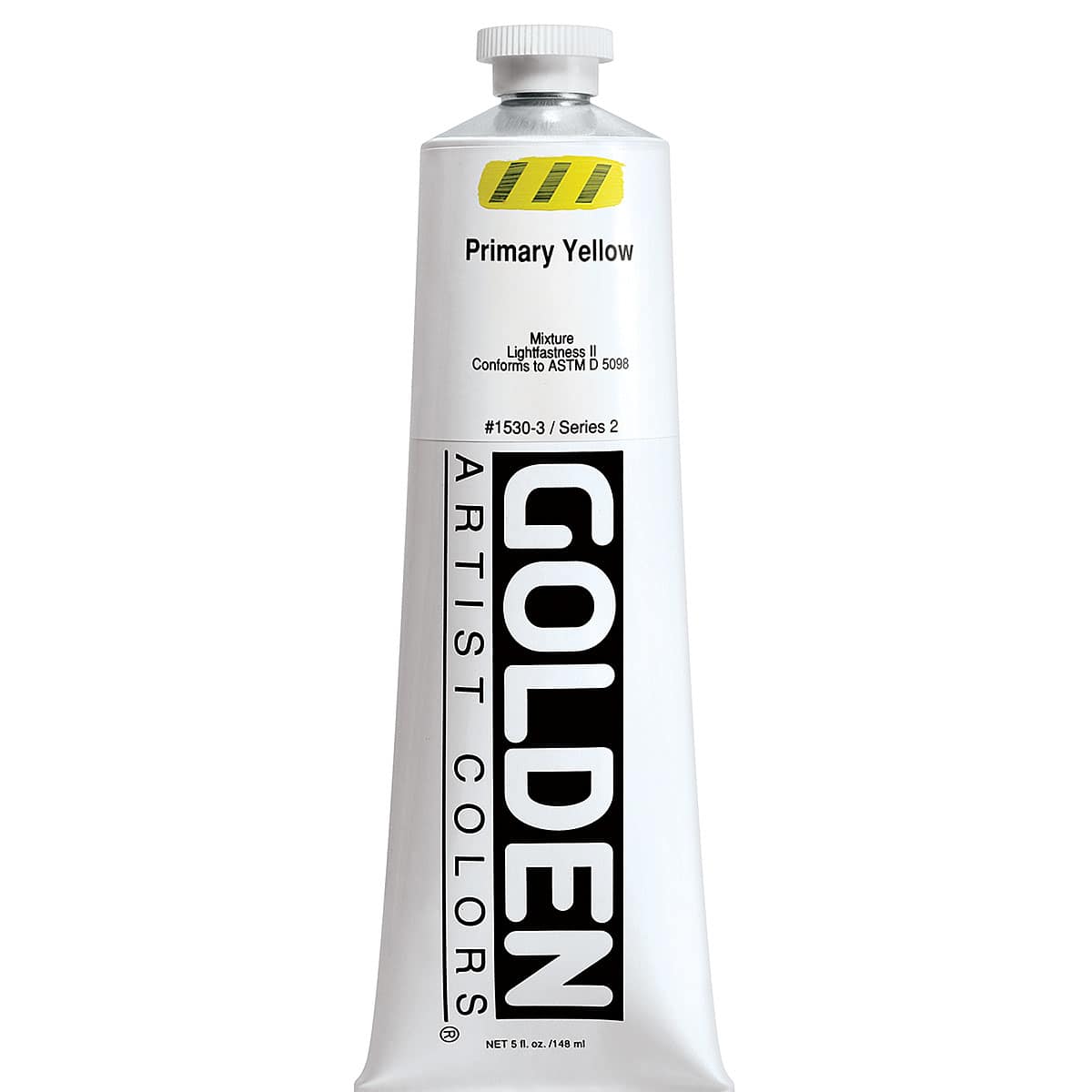 Golden Heavy Body Artist Acrylics - Primary Yellow, 5 oz Tube