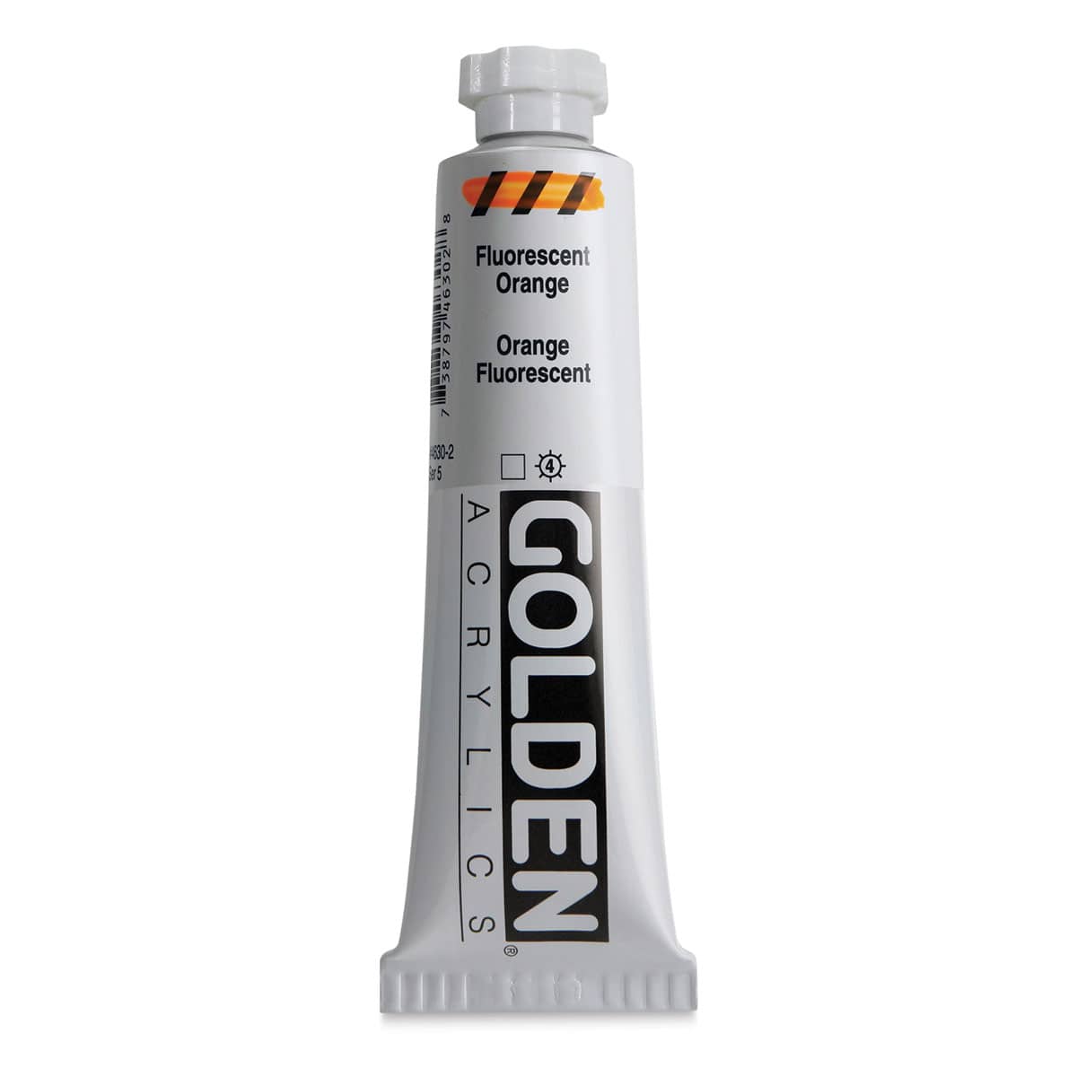 Golden Heavy Body Artist Acrylics - Fluorescent Orange, 2 oz Tube