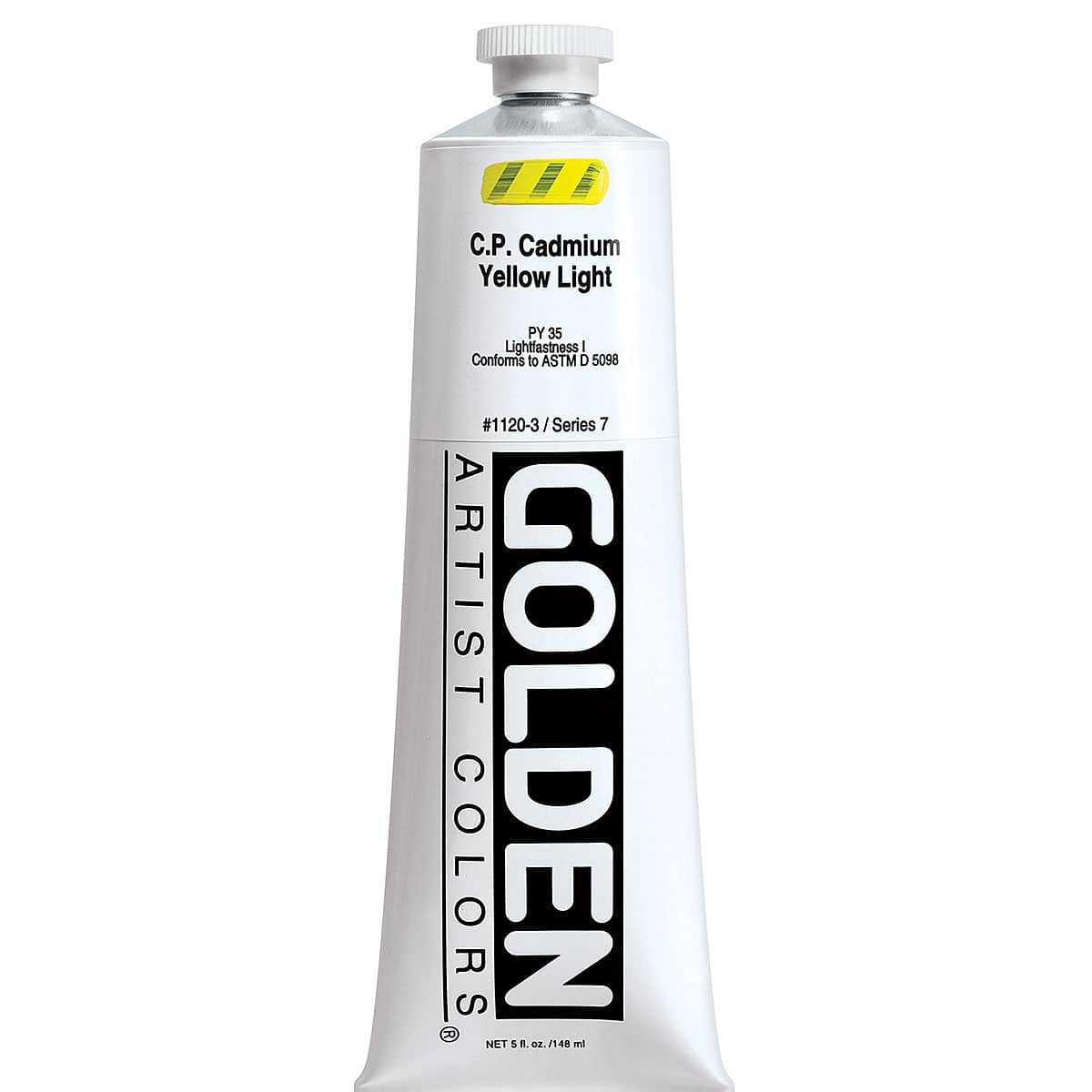 Golden Heavy Body Artist Acrylics - Cadmium Yellow Light, 5 oz Tube