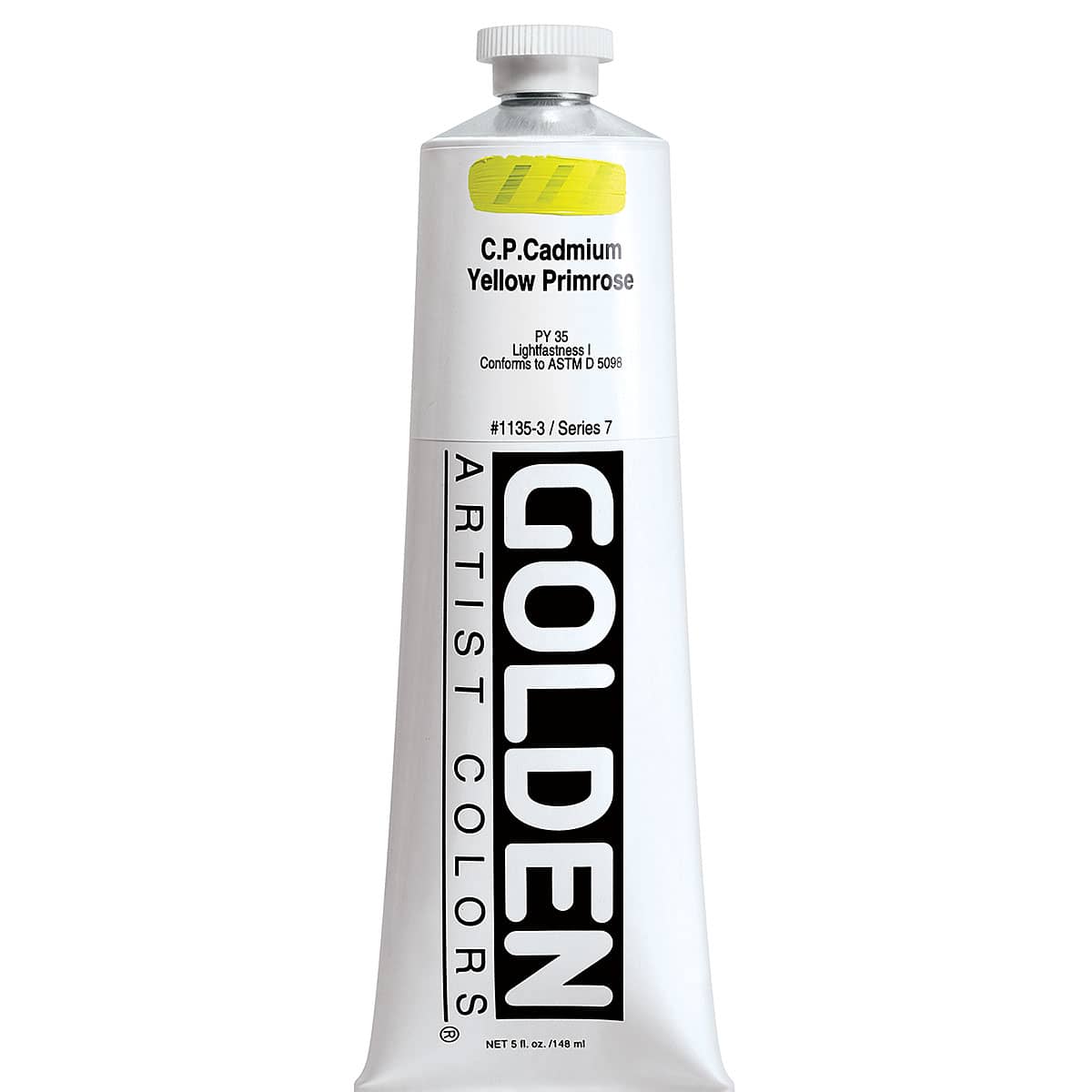 Golden Heavy Body Artist Acrylics - Cadmium Yellow Primrose, 5 oz tube