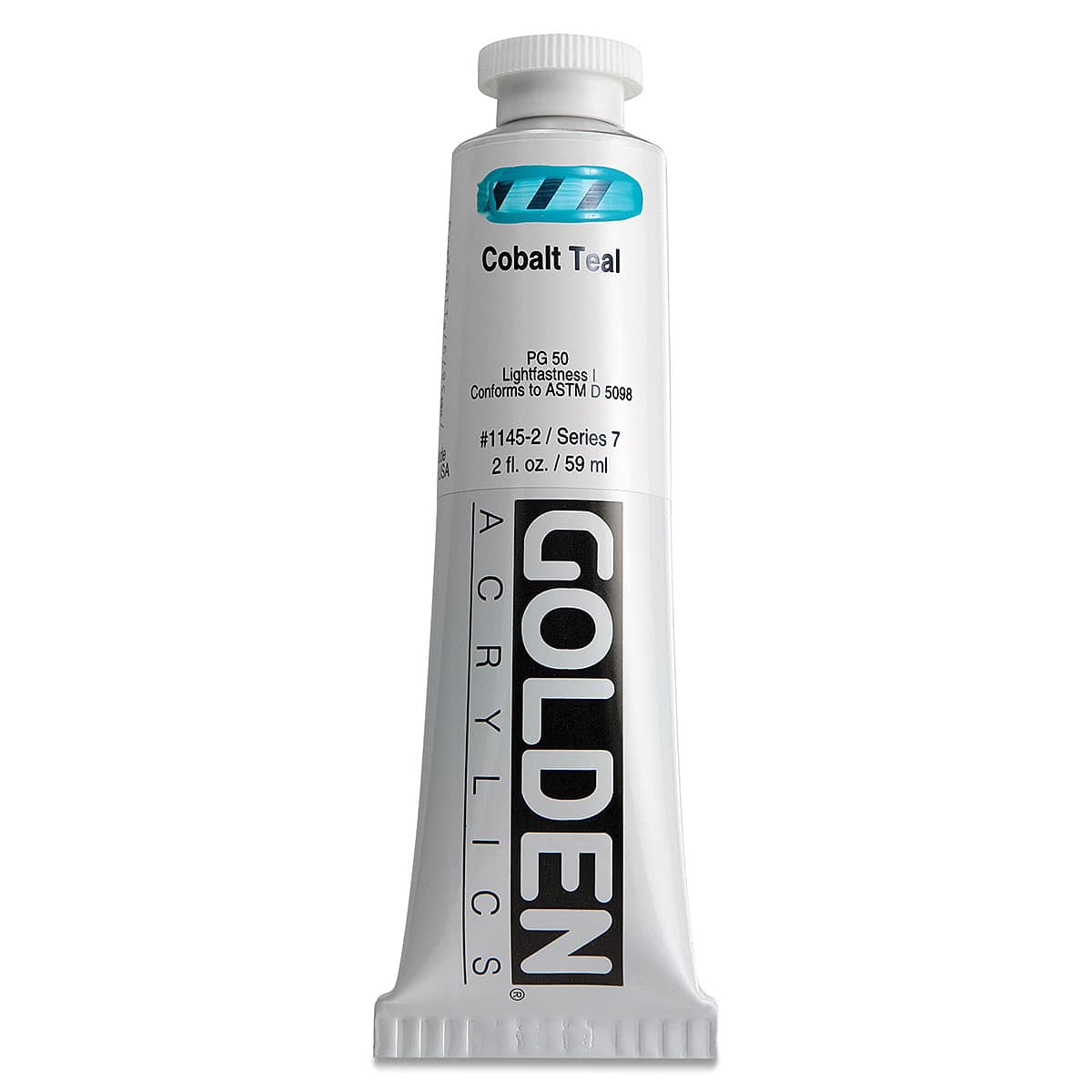 Golden Heavy Body Artist Acrylics - Cobalt Teal, 2 oz