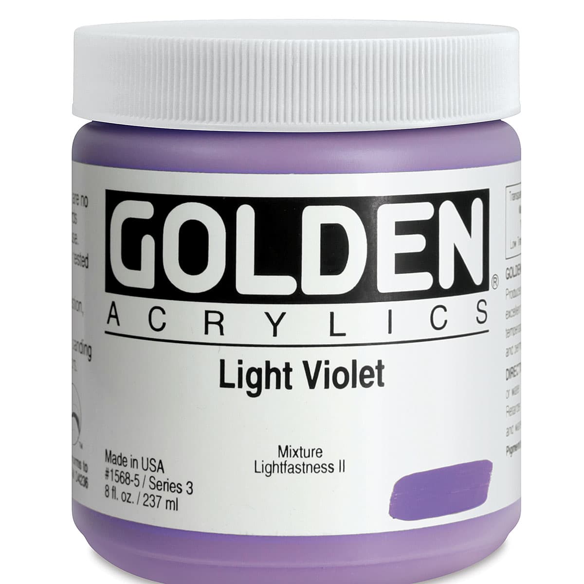 Golden Heavy Body Artist Acrylics - Light Violet, 8 oz Jar