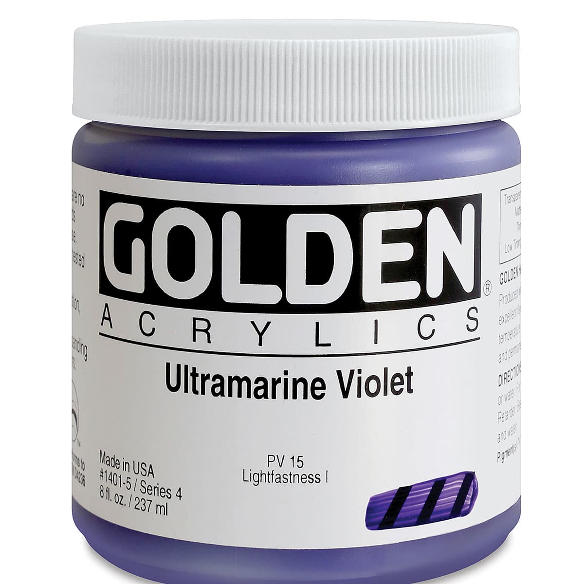 Golden Heavy Body Artist Acrylics - Ultramarine Violet, 8 oz jar