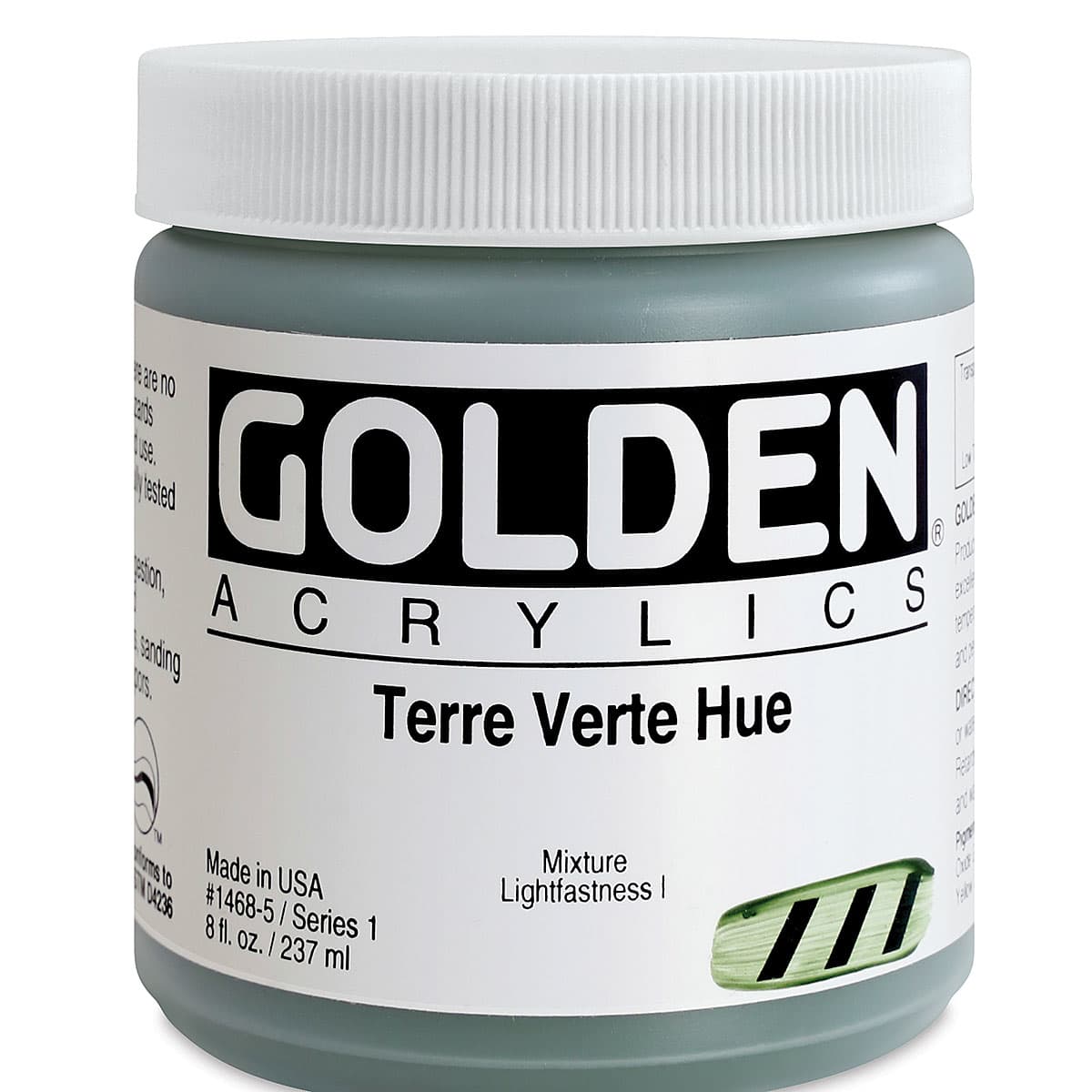 Golden Heavy Body Artist Acrylics - Terre Verte Hue, 8 oz Jar