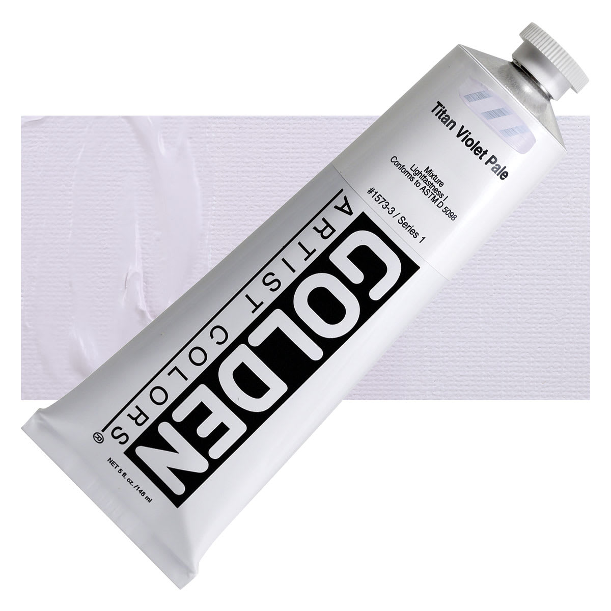 Golden Heavy Body Artist Acrylic - Titan Violet Pale, 5 oz and swatch