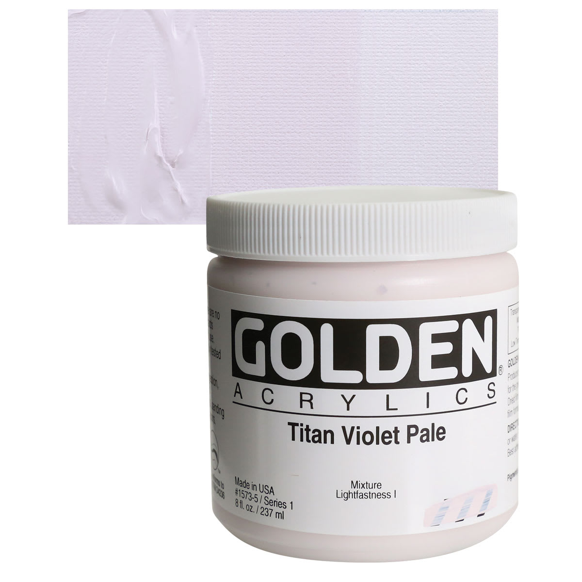 Golden Heavy Body Artist Acrylic - Titan Violet Pale, 8 oz and swatch