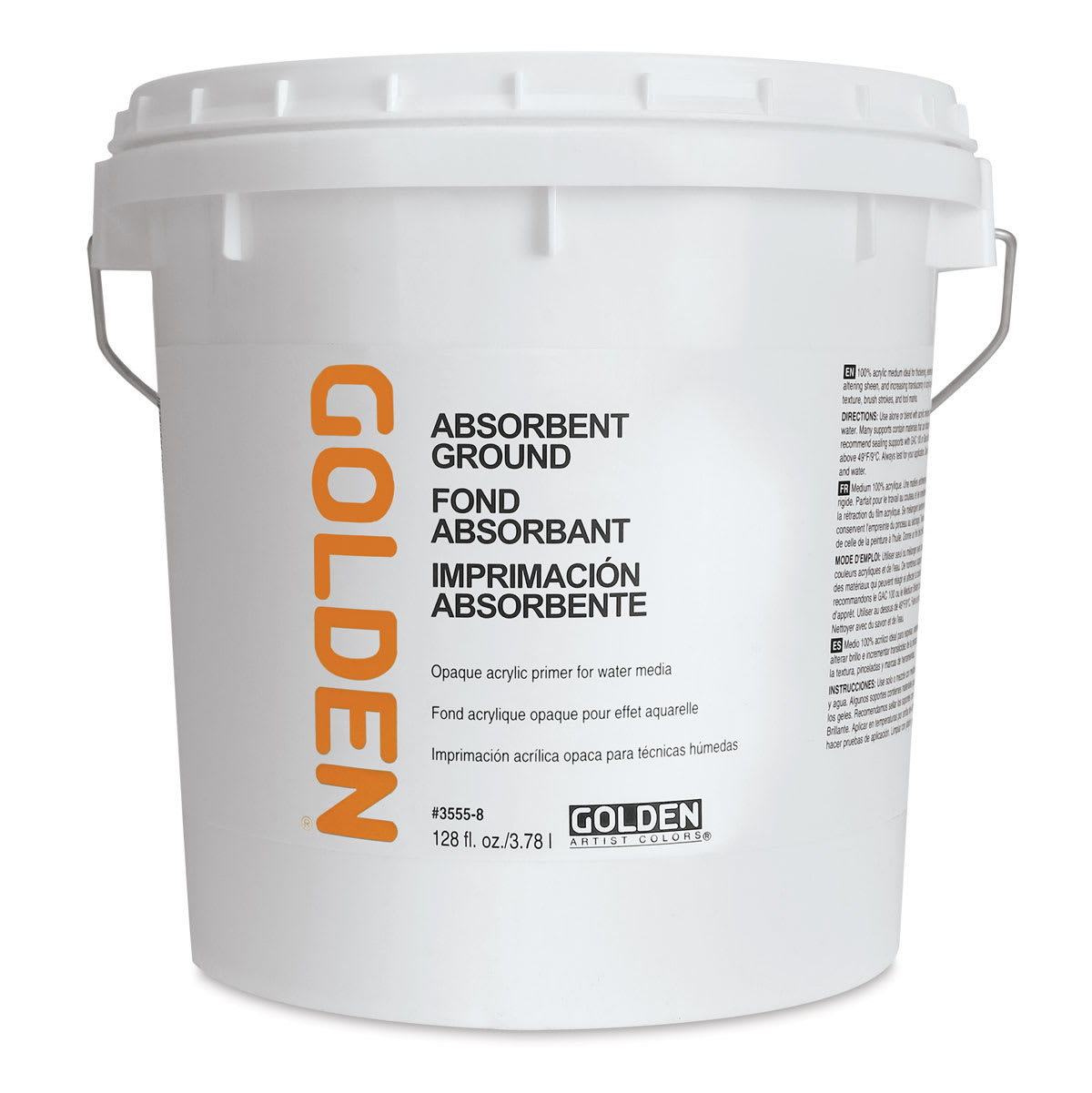 Golden Absorbent Ground - Front of 128oz Tub shown Golden Absorbent Ground - Front of 128oz Tub shown