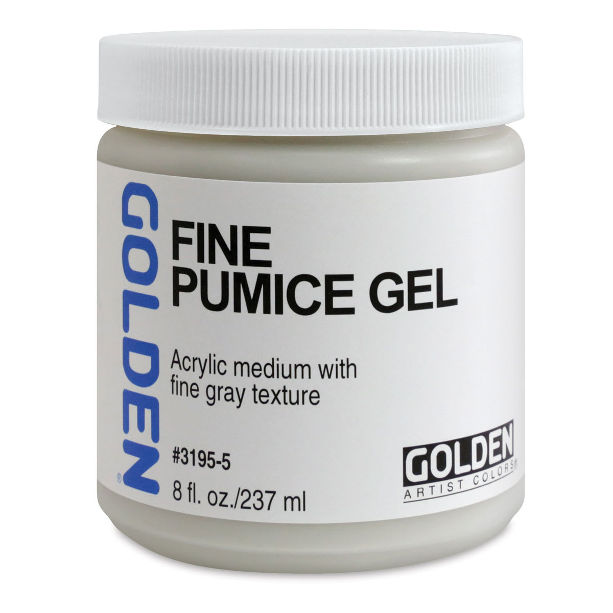 Golden Pumice Gel Medium - Fine, 8 oz jar Golden Pumice Gel Medium - Fine, 8 oz jar