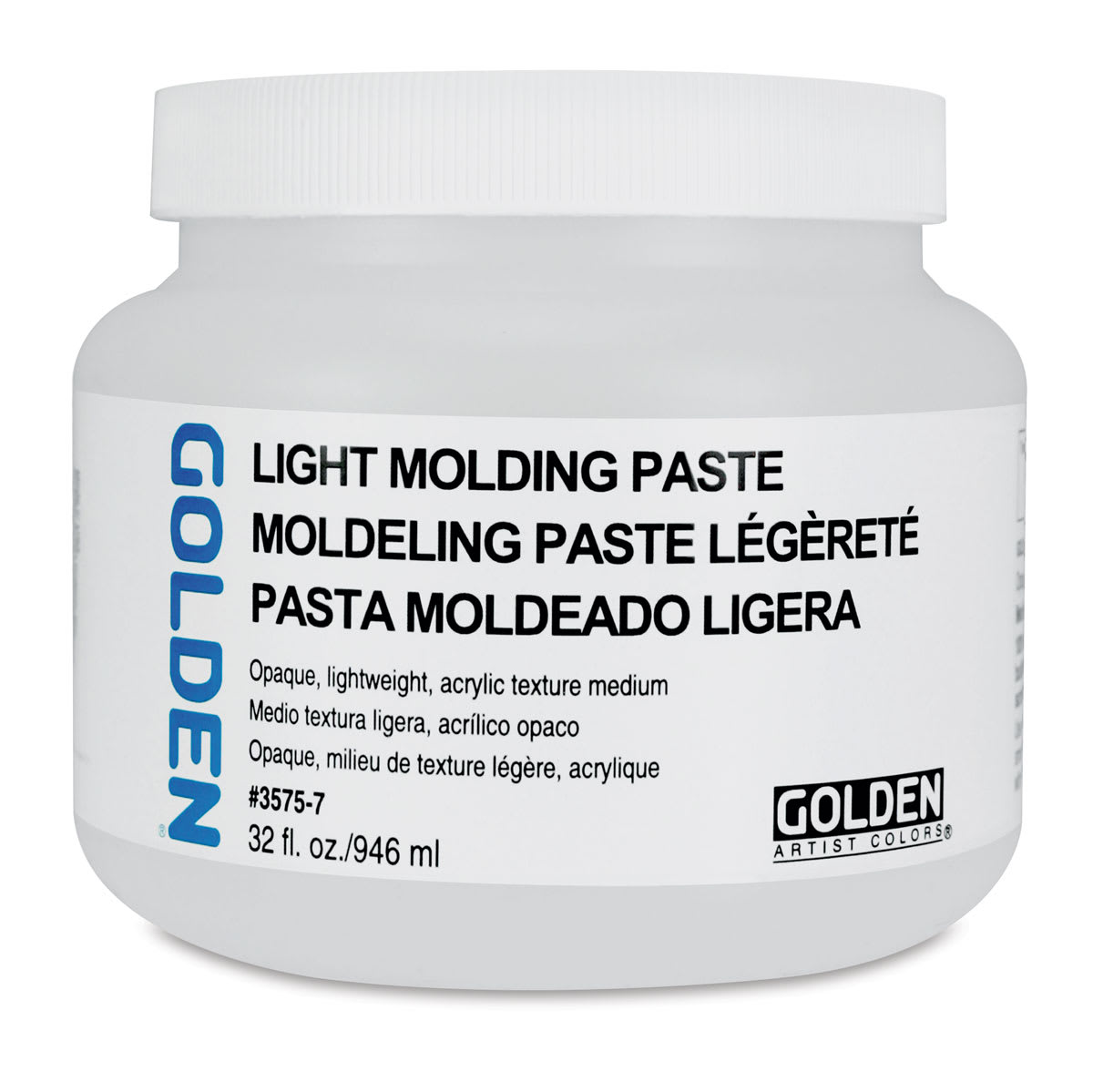 Golden Light Molding Paste Medium - 32 oz jar Golden Light Molding Paste Medium - 32 oz jar