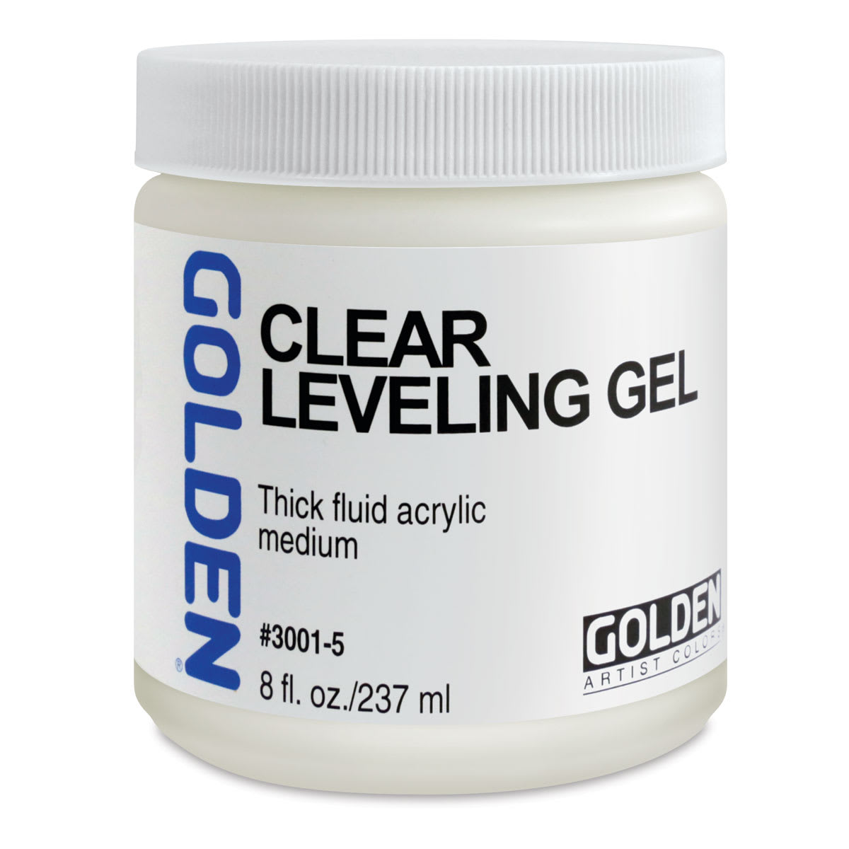 Golden Acrylic Medium - Clear Leveling Gel, 8 oz jar Golden Acrylic Medium - Clear Leveling Gel, 8 oz jar