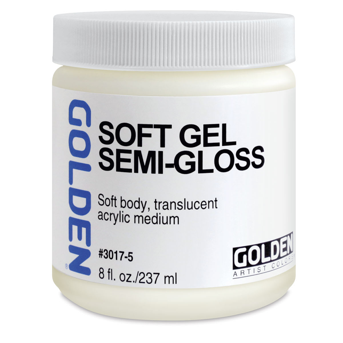 Golden Soft Acrylic Gel Medium - Semi-Gloss, 8 oz jar
