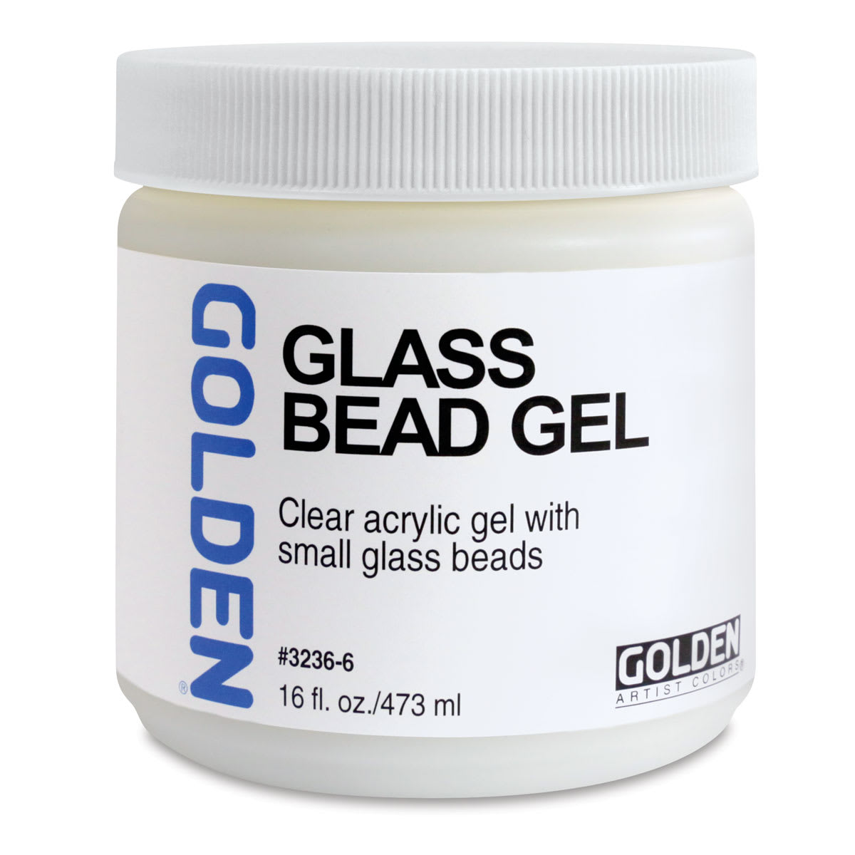 Golden Acrylic Gel Medium - Glass Bead, 16 oz jar Golden Acrylic Gel Medium - Glass Bead, 16 oz jar