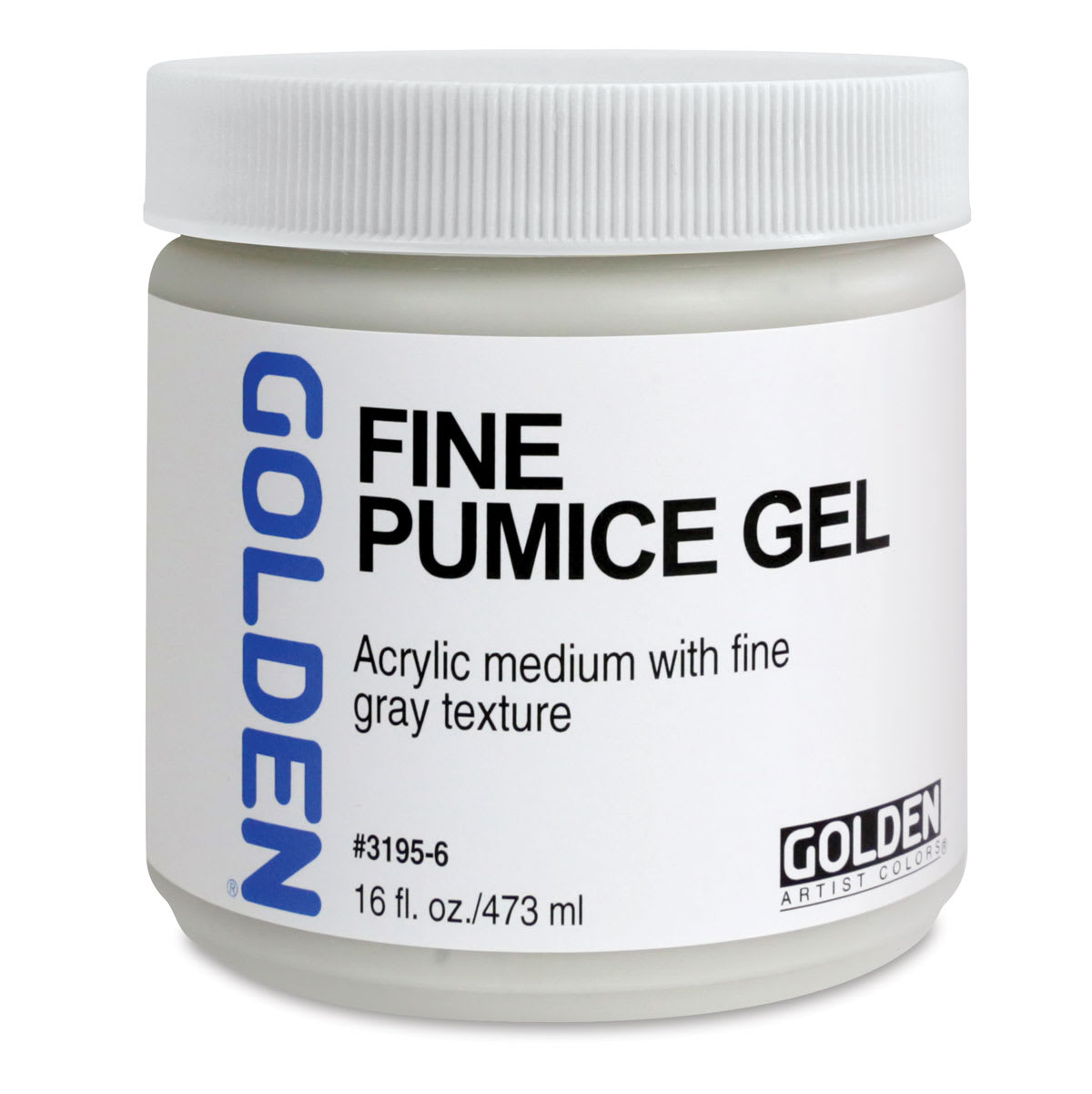 Golden Pumice Gel Medium - Fine, 16 oz Jar Golden Pumice Gel Medium - Fine, 16 oz Jar