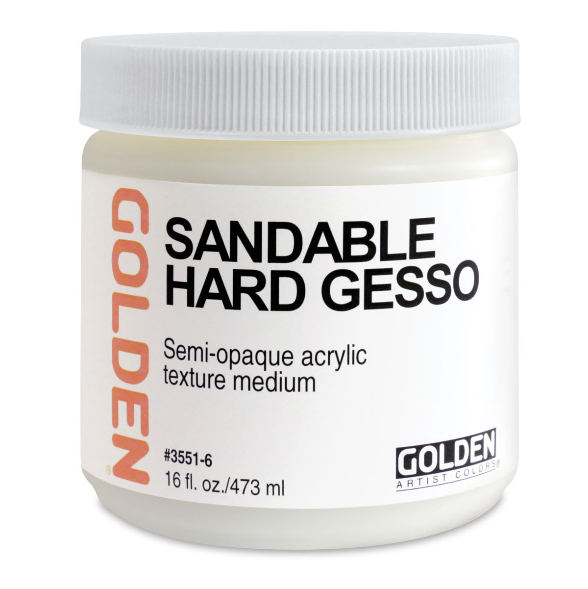Golden Sandable Hard Gesso - 16 oz jar Golden Sandable Hard Gesso - 16 oz jar