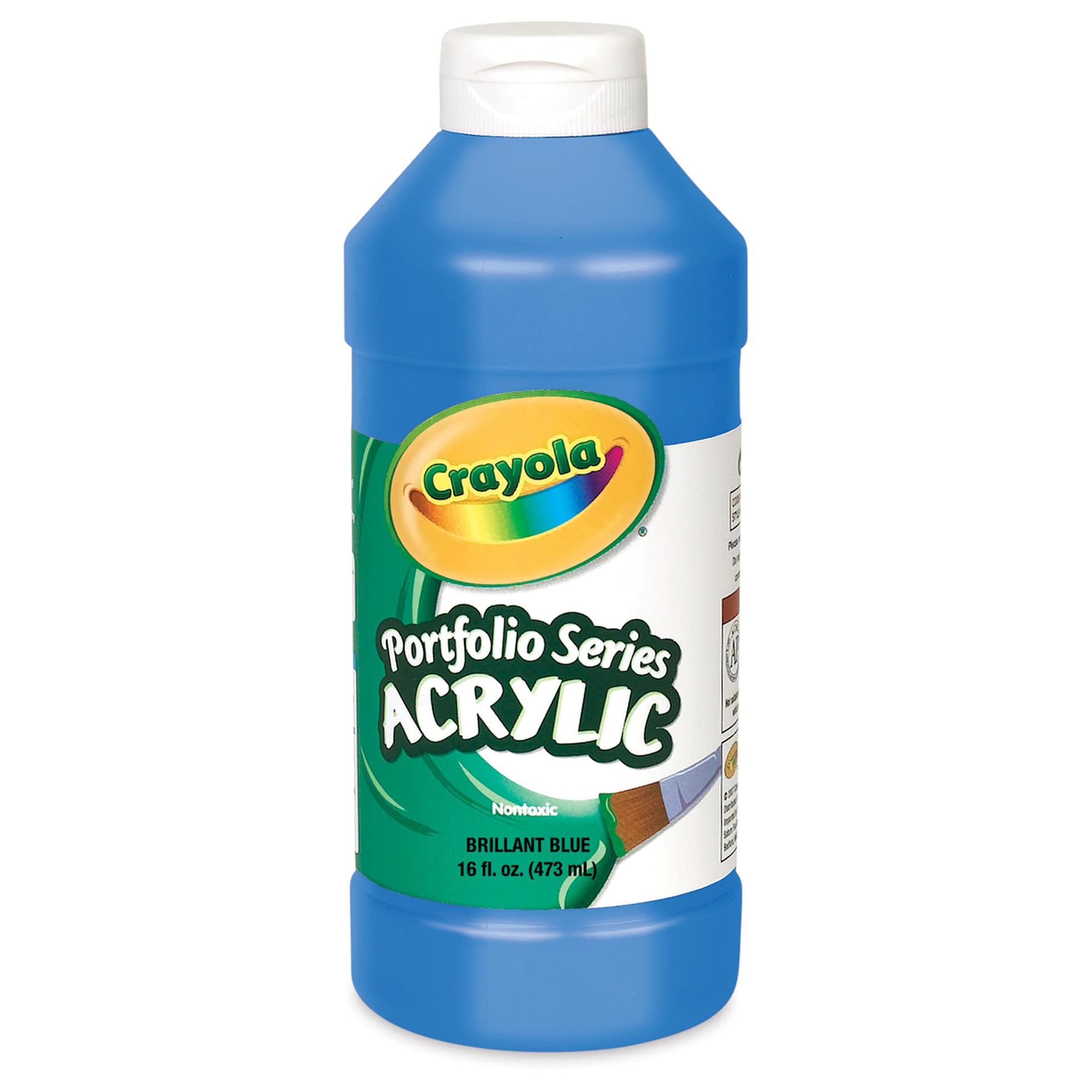 Crayola Portfolio Series Acrylics - Brilliant Blue, 16 oz Bottle