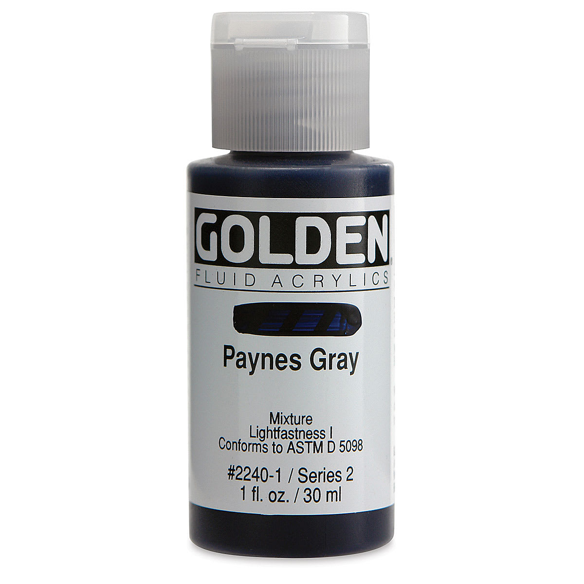 Golden Fluid Acrylics - Payne's Gray, 1 oz bottle