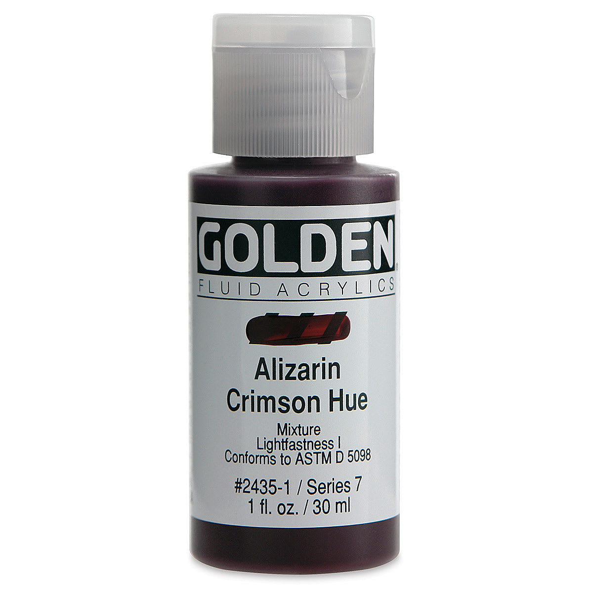 Golden Fluid Acrylics - Alizarin Crimson Hue, 1 oz bottle
