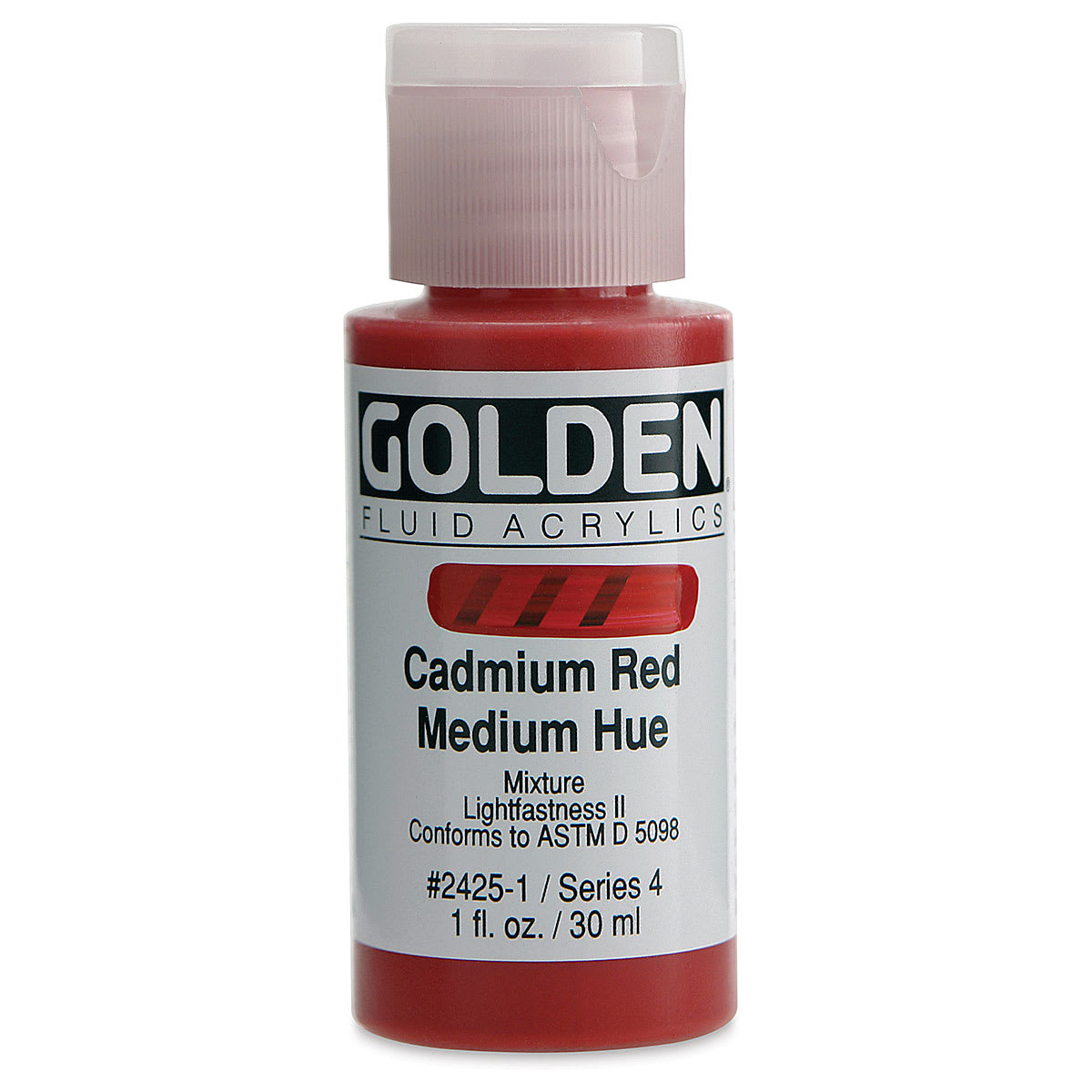 Golden Fluid Acrylics - Cadmium Red Medium Hue, 1 oz bottle