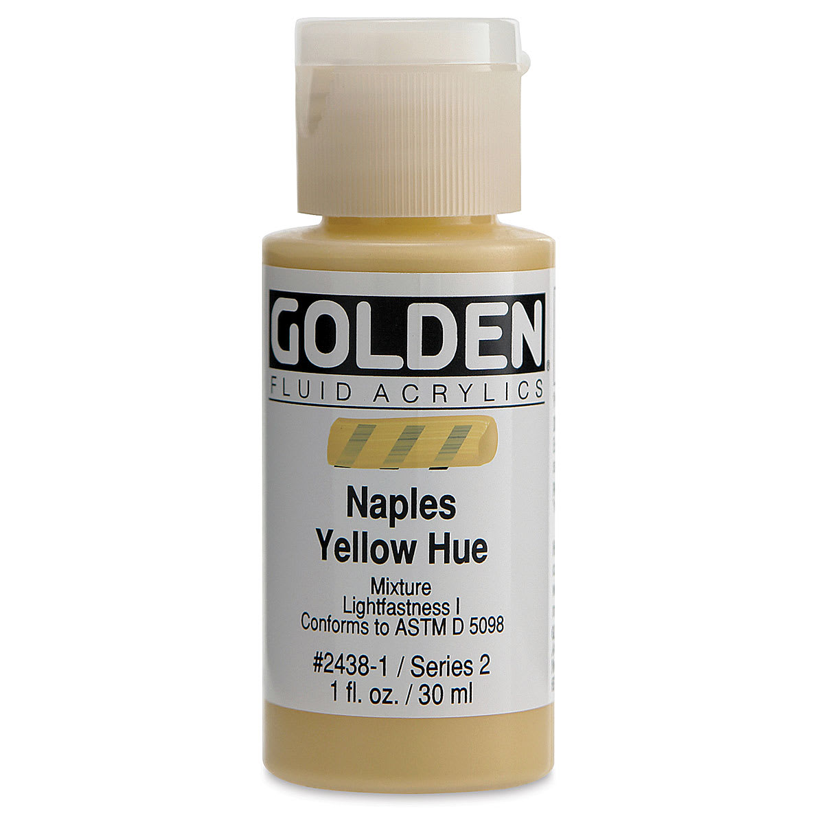 Golden Fluid Acrylics - Naples Yellow Historical Hue, 1 oz bottle