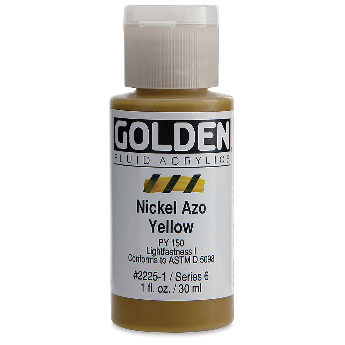 Golden Fluid Acrylics - Nickel Azo Yellow, 1 oz bottle