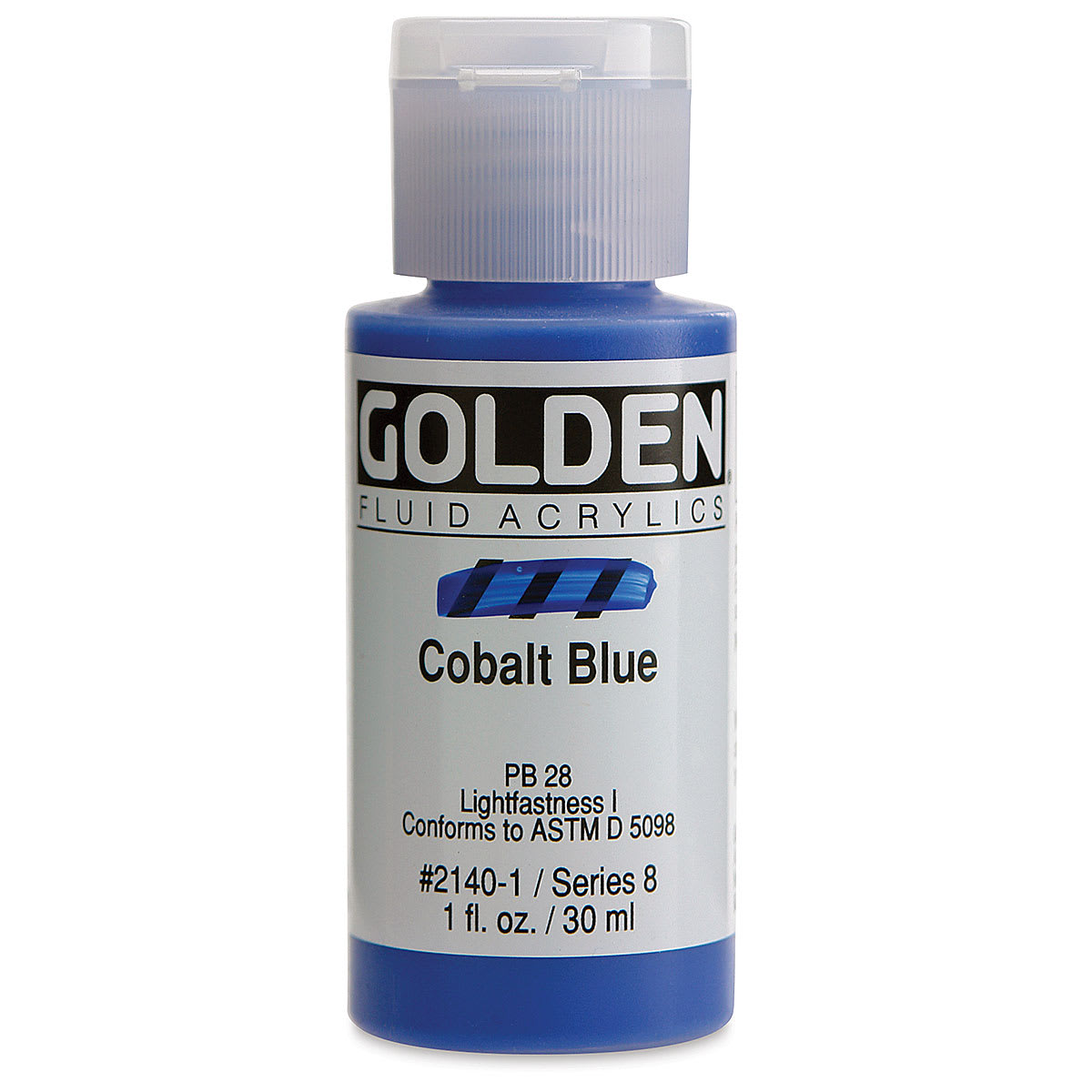 Golden Fluid Acrylics - Cobalt Blue, 1 oz bottle