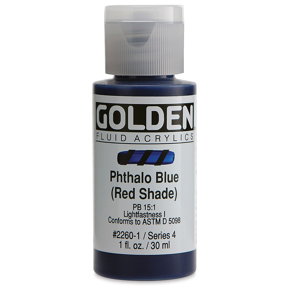 Golden Fluid Acrylics - Phthalo Blue (Red Shade), 1 oz bottle