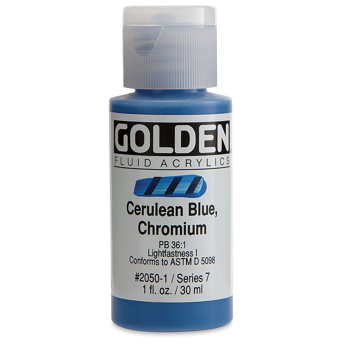 Golden Fluid Acrylics - Cerulean Blue Chromium, 1 oz bottle