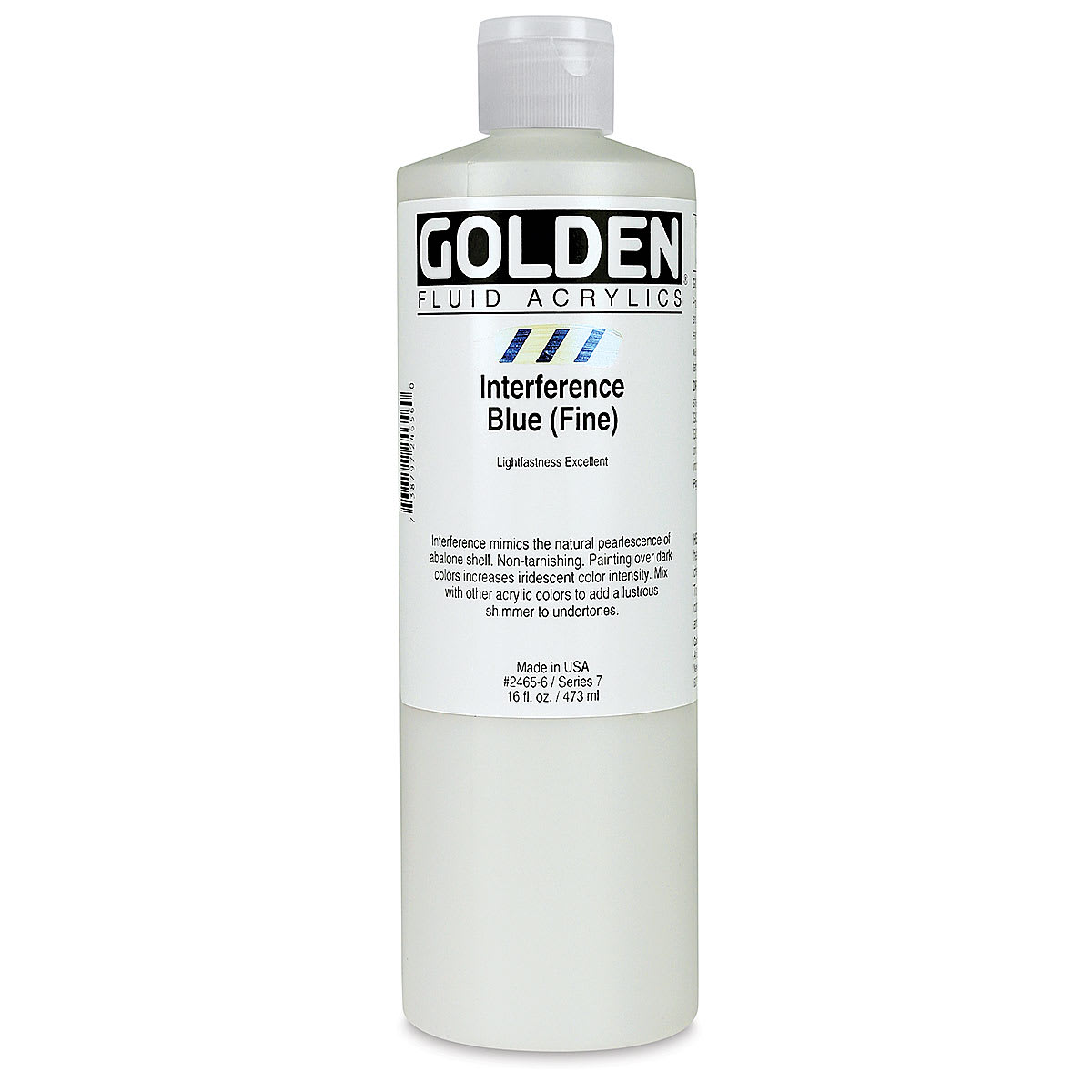 Golden Fluid Acrylics - Interference Blue (Fine), 16 oz bottle
