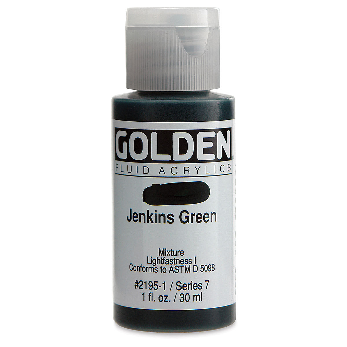 Golden Fluid Acrylics - Jenkins Green, 1 oz bottle