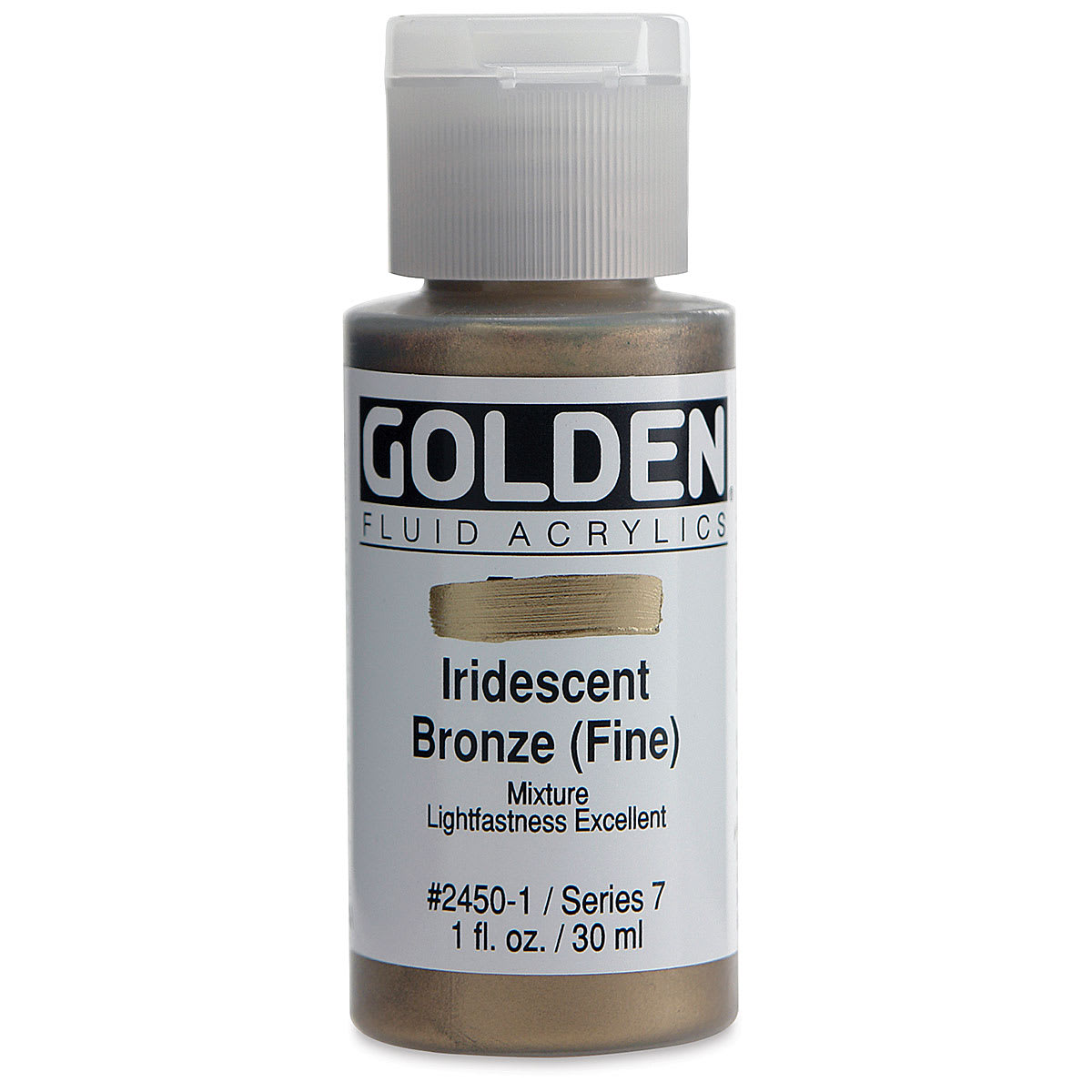 Golden Fluid Acrylics - Iridescent Bronze (Fine), 1 oz bottle